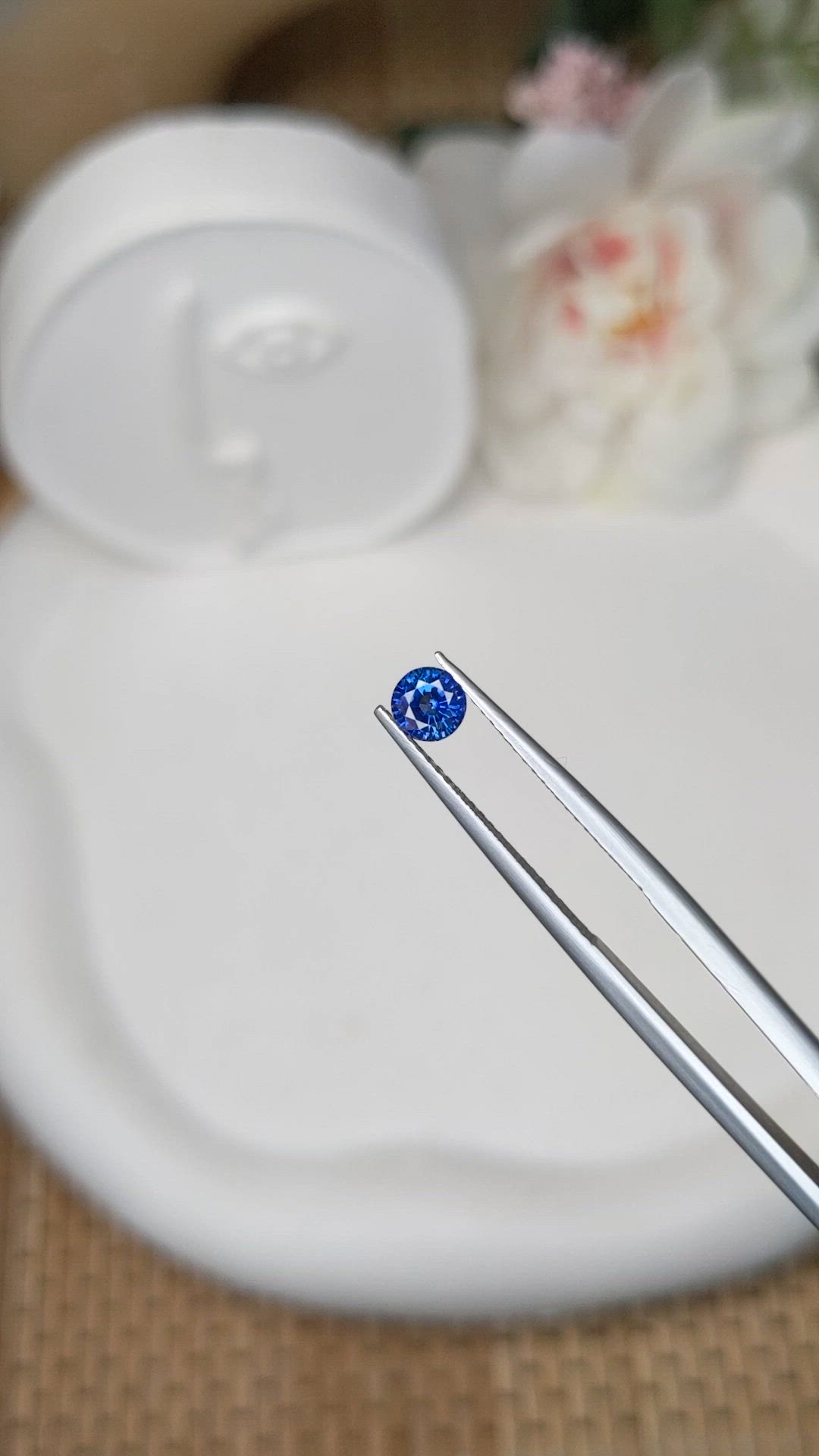 0.59 Ct. Blue Sapphire from Ceylon (Sri Lanka) Size Video