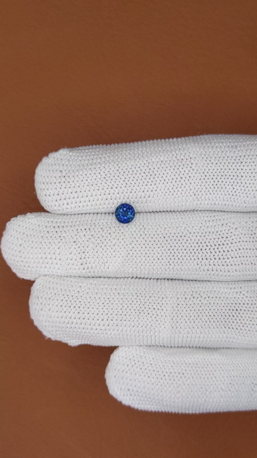 0.59 Ct. Blue Sapphire from Ceylon (Sri Lanka) Size Video