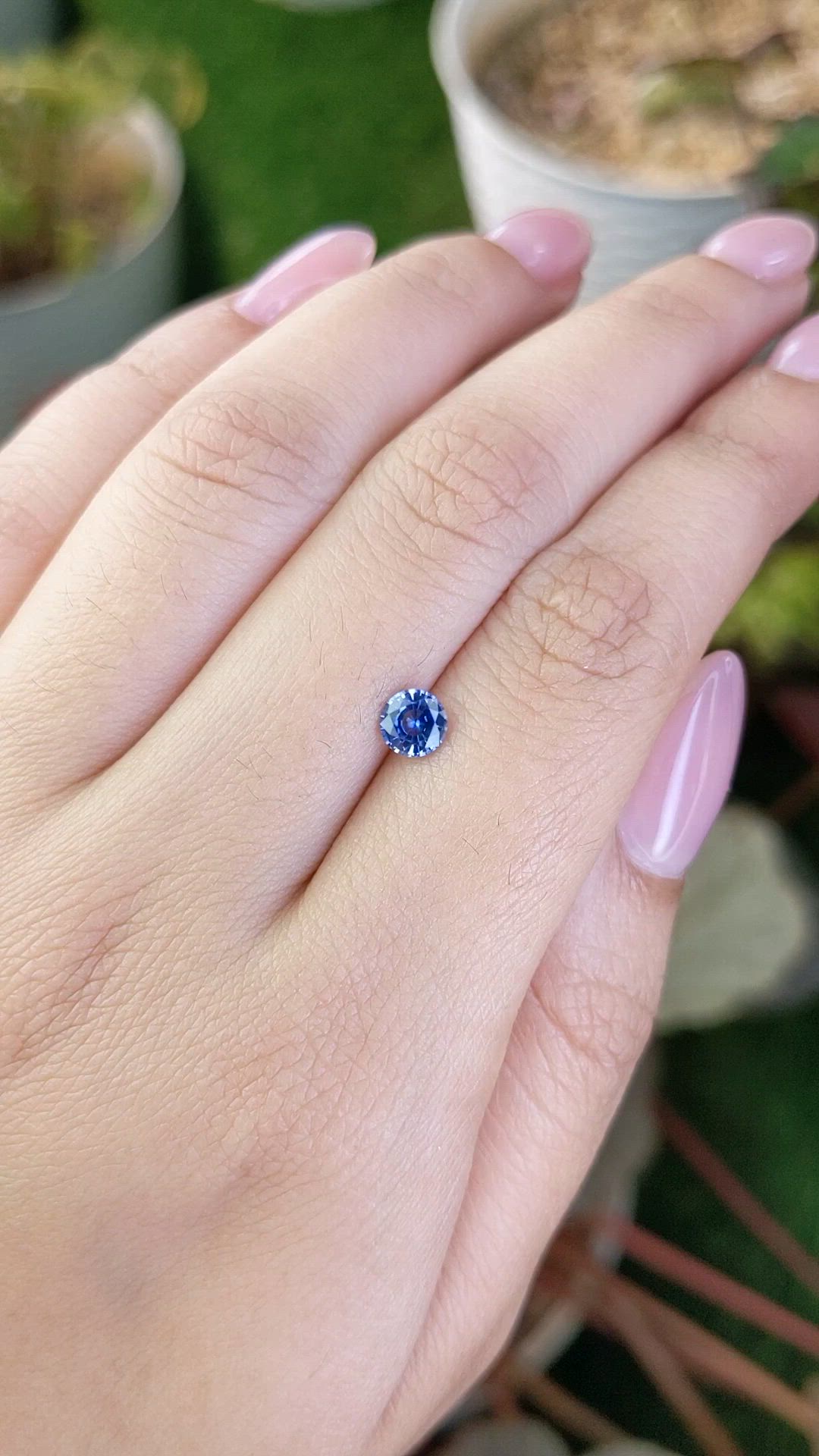 0.62 Ct. Blue Sapphire from Ceylon (Sri Lanka) Size Video