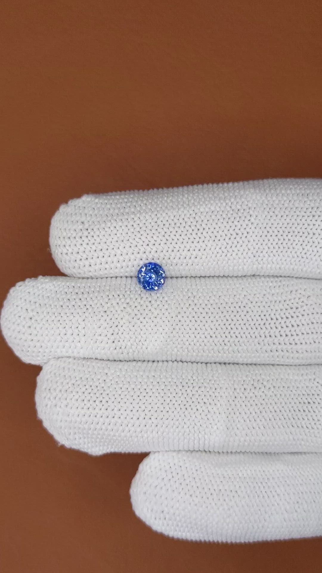 0.62 Ct. Blue Sapphire from Ceylon (Sri Lanka) Size Video