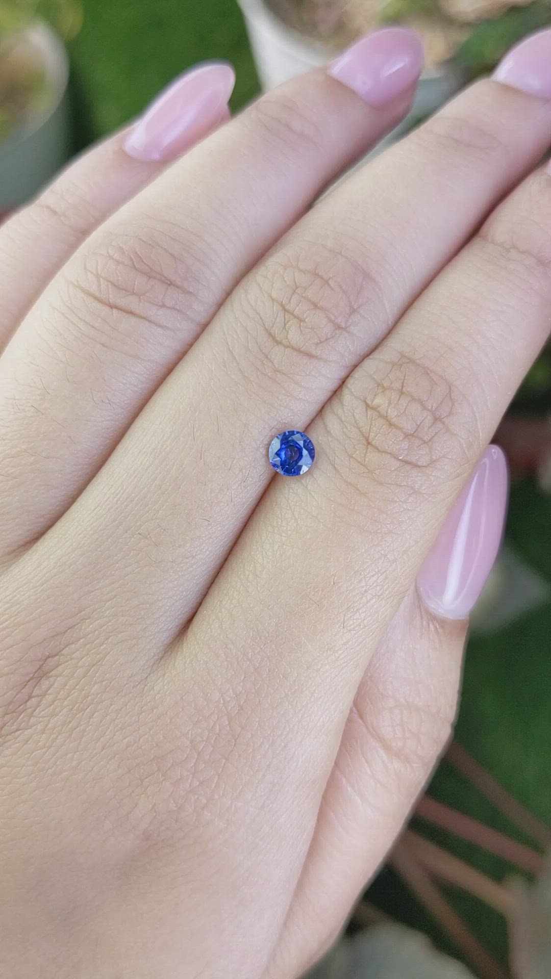 0.43 Ct. Blue Sapphire from Ceylon (Sri Lanka) Size Video