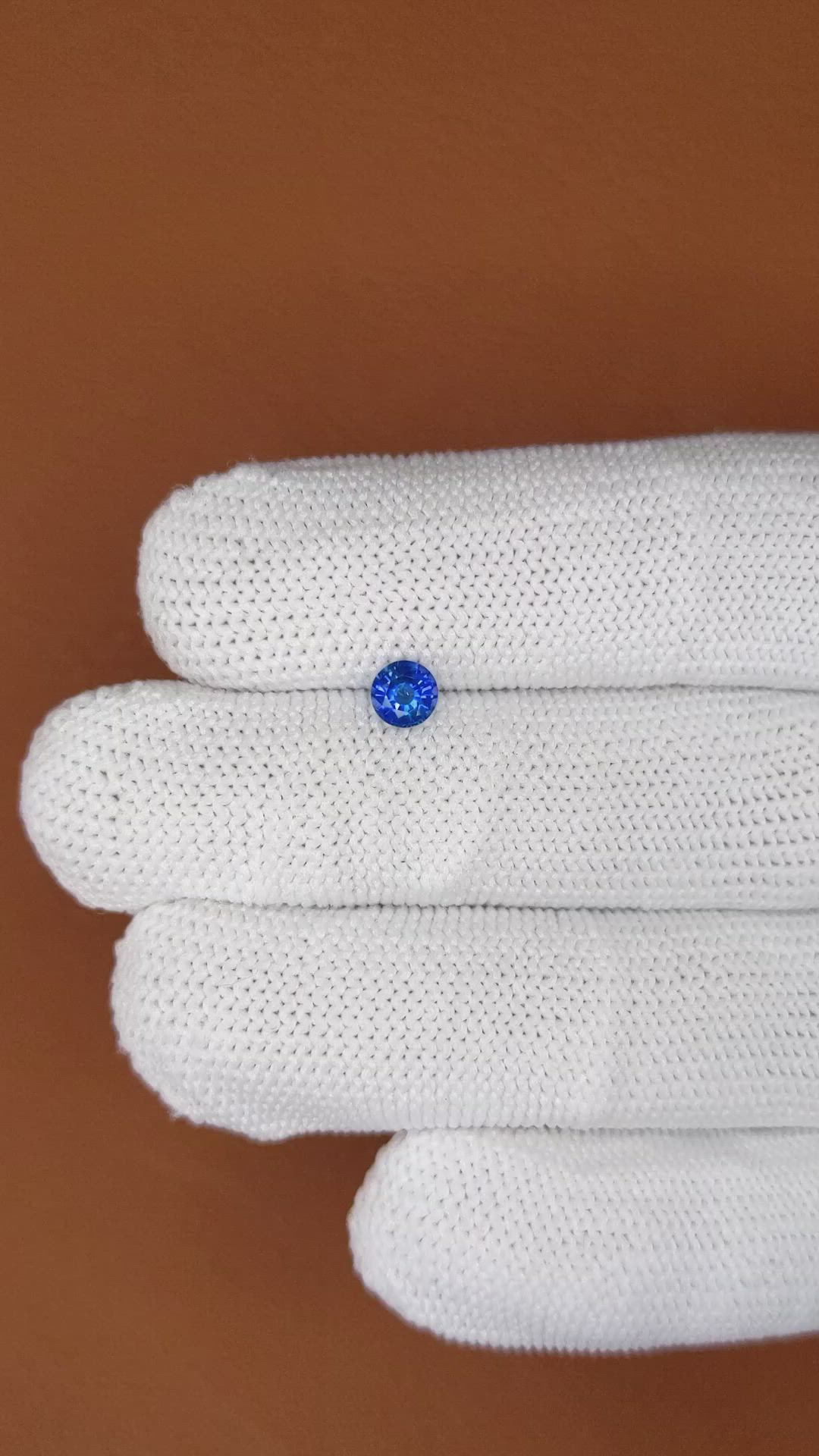 0.43 Ct. Blue Sapphire from Ceylon (Sri Lanka) Size Video