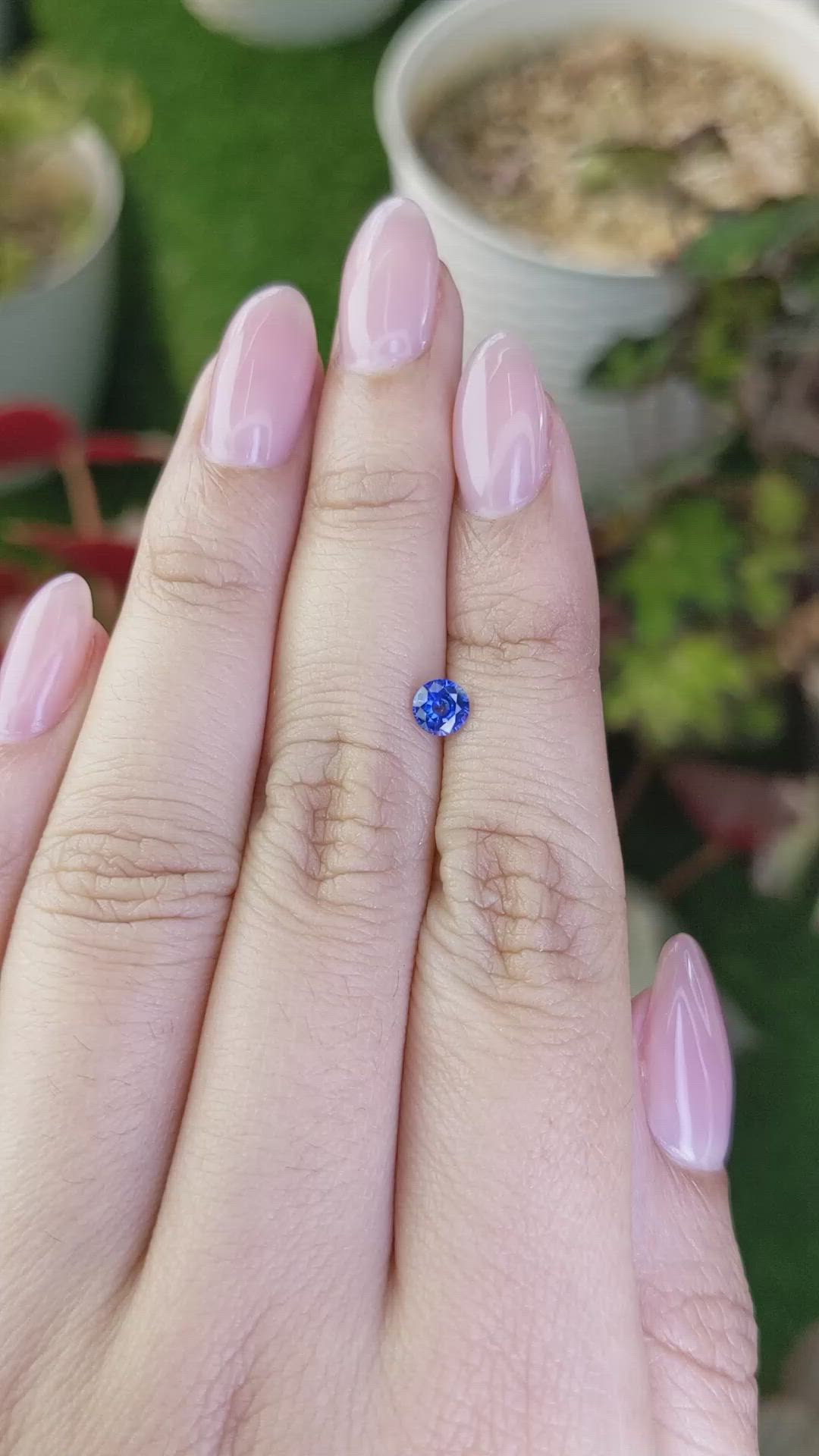 0.43 Ct. Blue Sapphire from Ceylon (Sri Lanka) Size Video