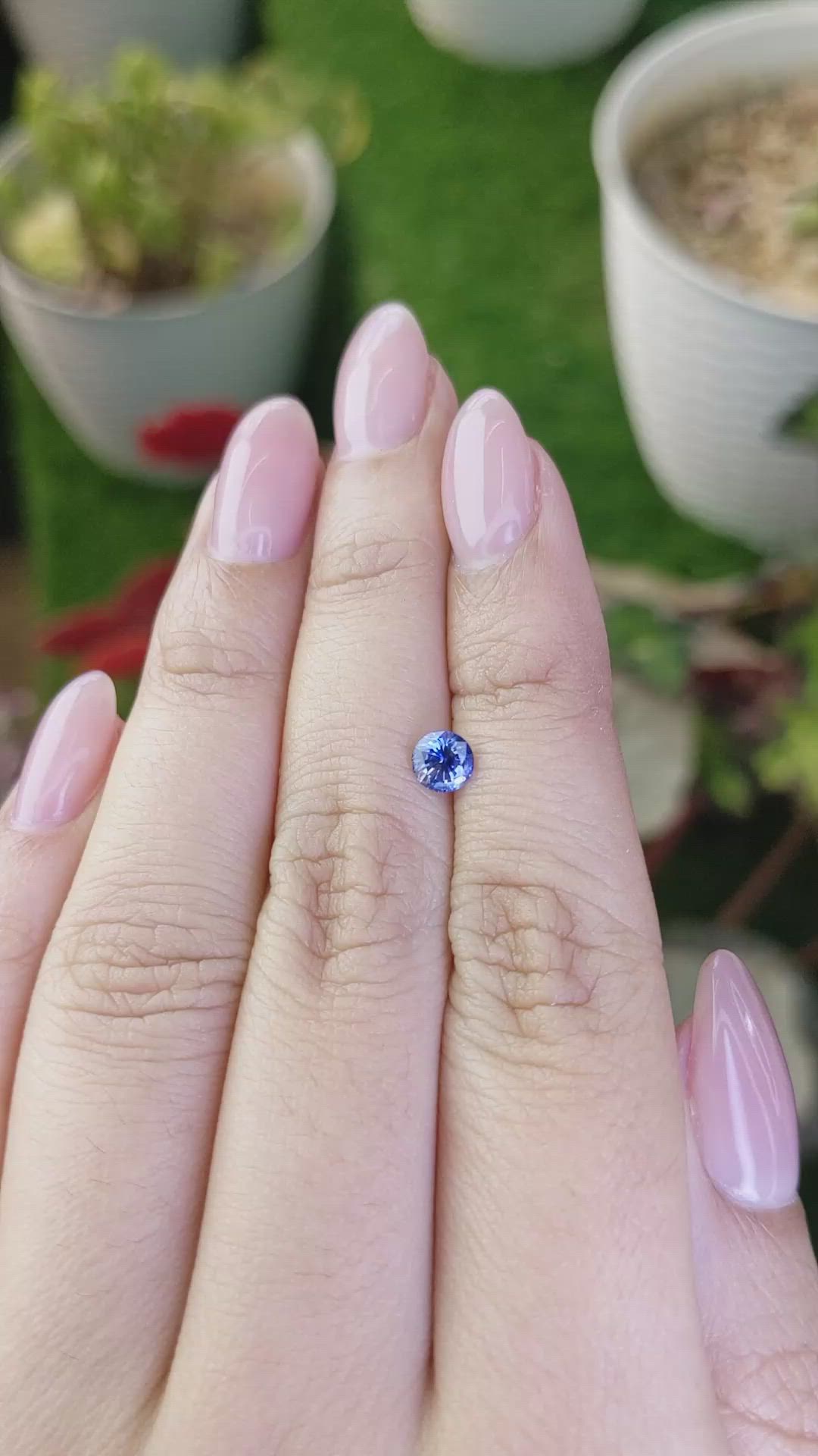 0.61 Ct. Blue Sapphire from Ceylon (Sri Lanka) Size Video