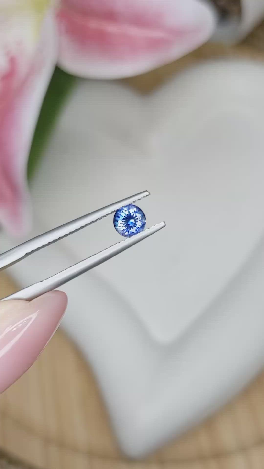 0.61 Ct. Blue Sapphire from Ceylon (Sri Lanka) Size Video