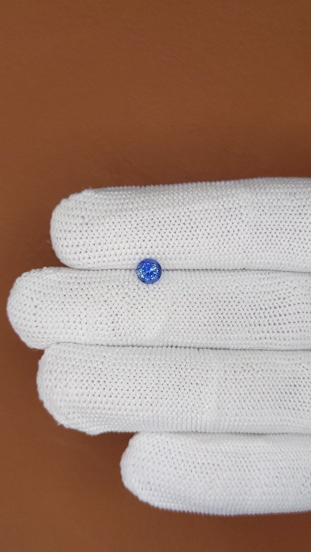 0.61 Ct. Blue Sapphire from Ceylon (Sri Lanka) Size Video
