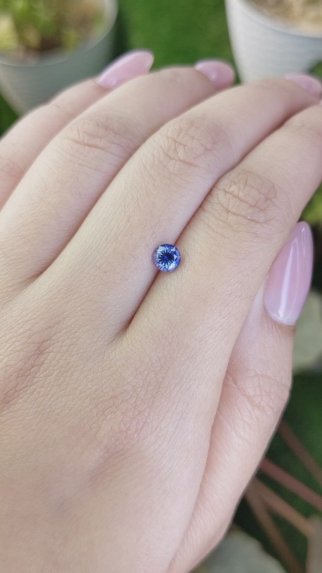0.61 Ct. Blue Sapphire from Ceylon (Sri Lanka) Size Video