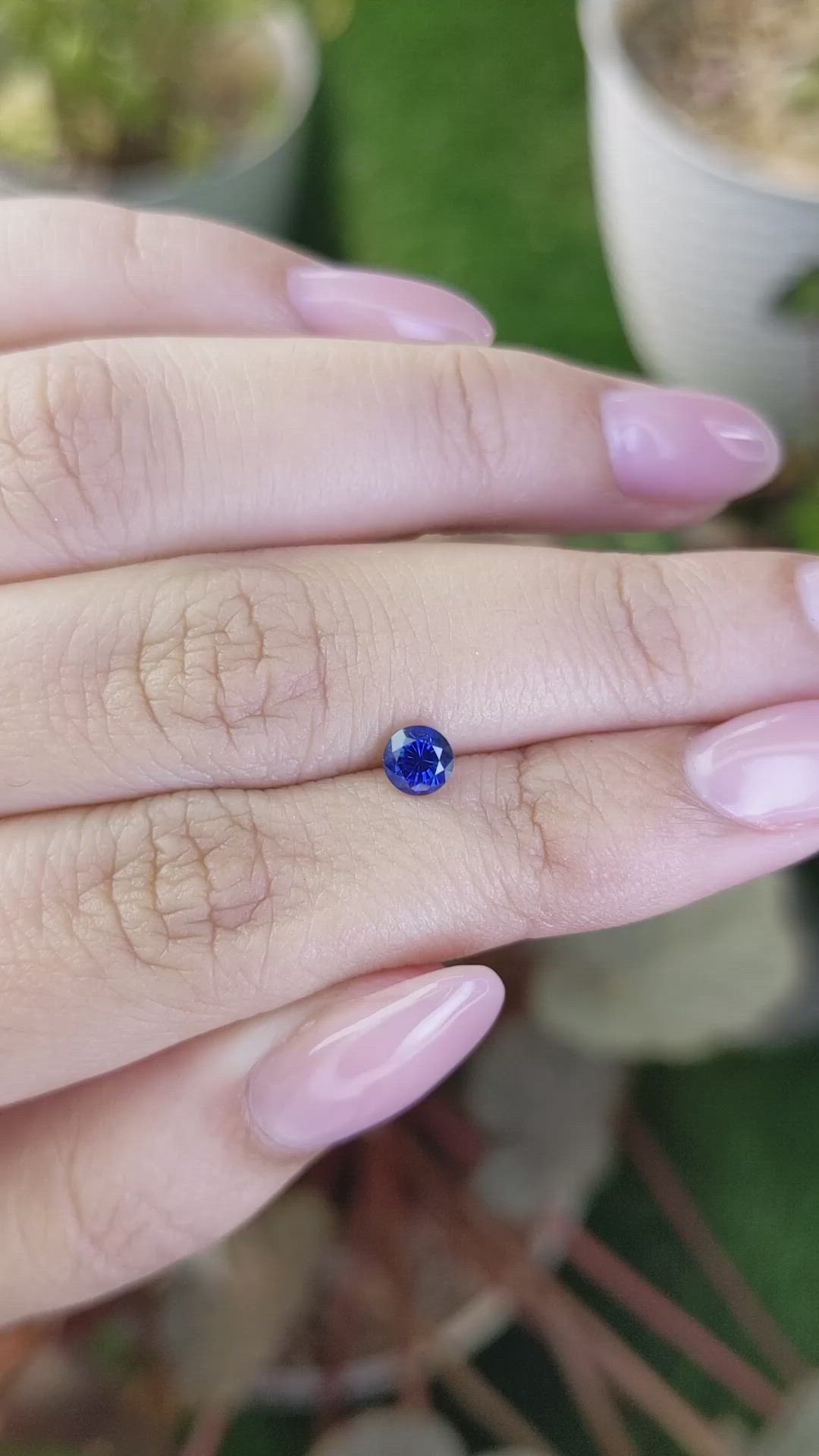 0.51 Ct. Blue Sapphire from Ceylon (Sri Lanka) Size Video