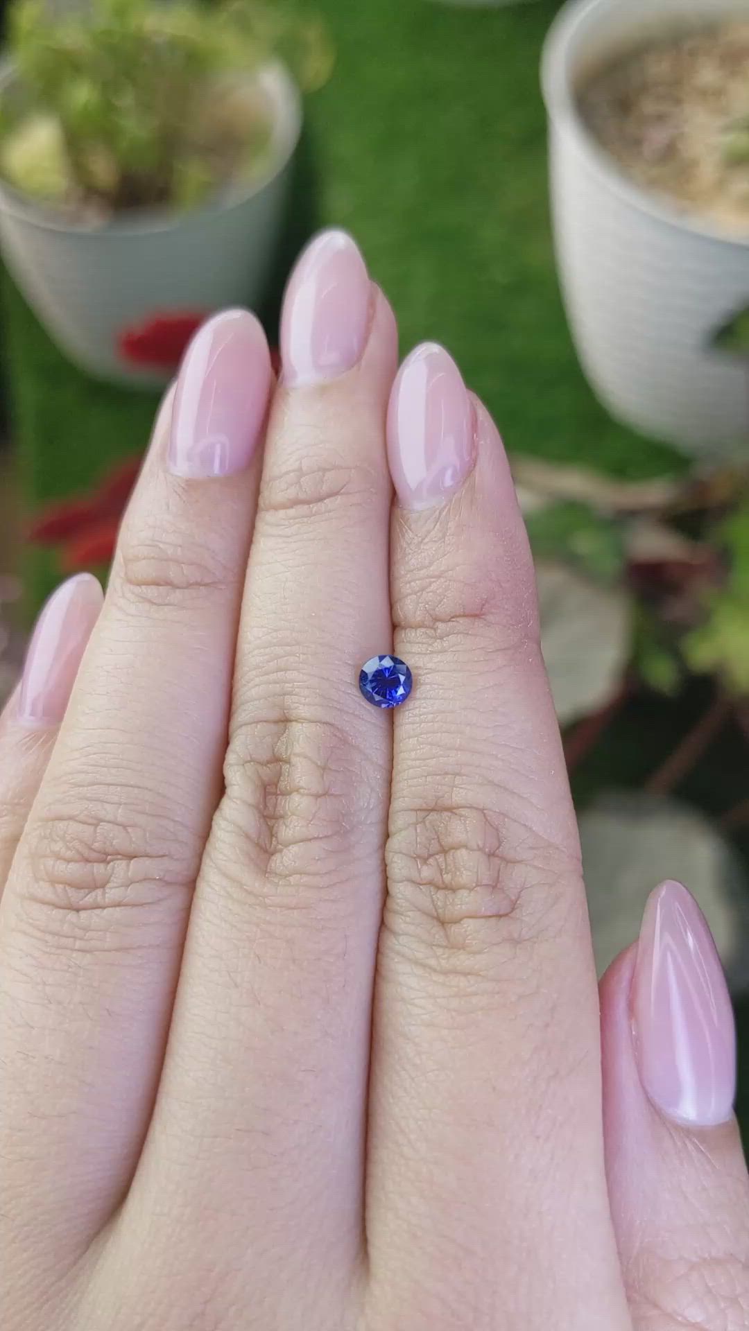 0.51 Ct. Blue Sapphire from Ceylon (Sri Lanka) Size Video