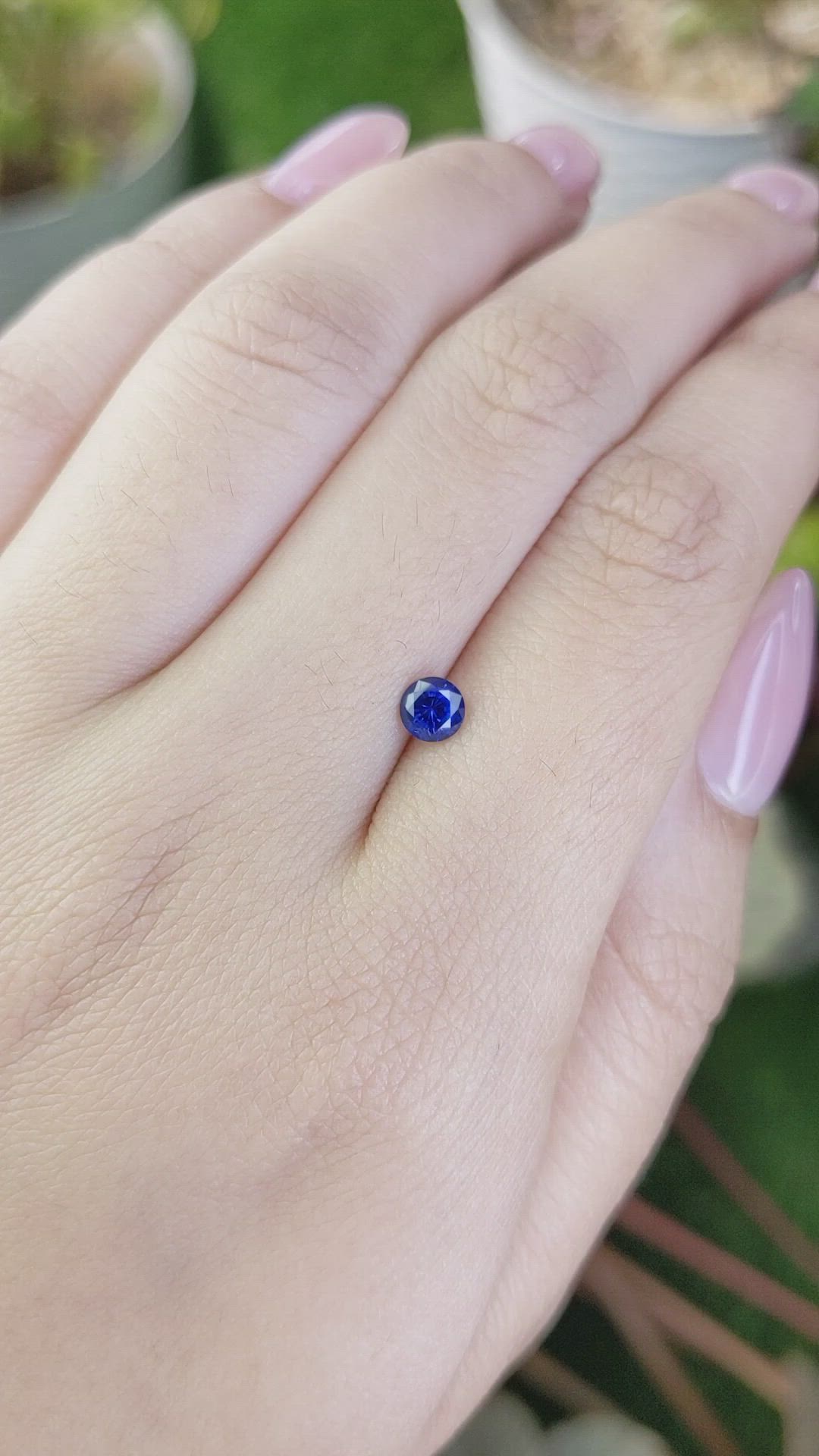 0.51 Ct. Blue Sapphire from Ceylon (Sri Lanka) Size Video