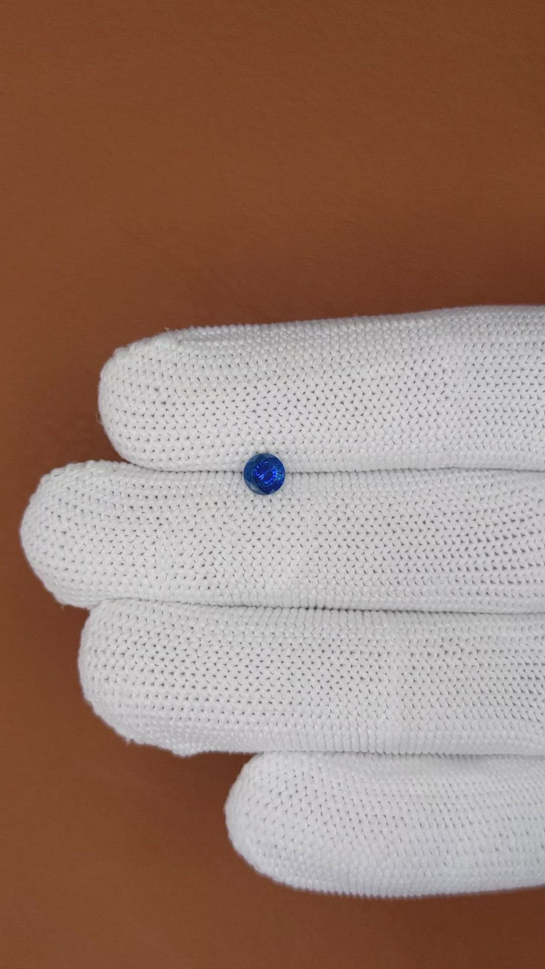 0.51 Ct. Blue Sapphire from Ceylon (Sri Lanka) Size Video