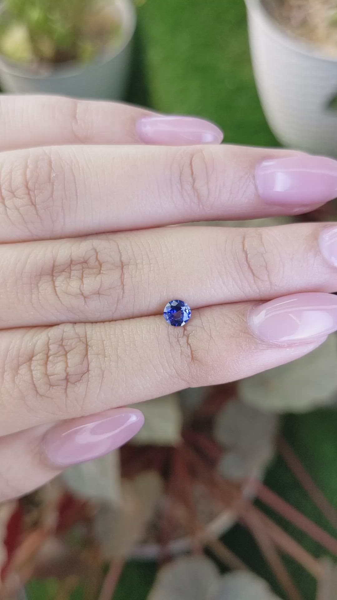 0.35 Ct. Blue Sapphire from Ceylon (Sri Lanka) Size Video