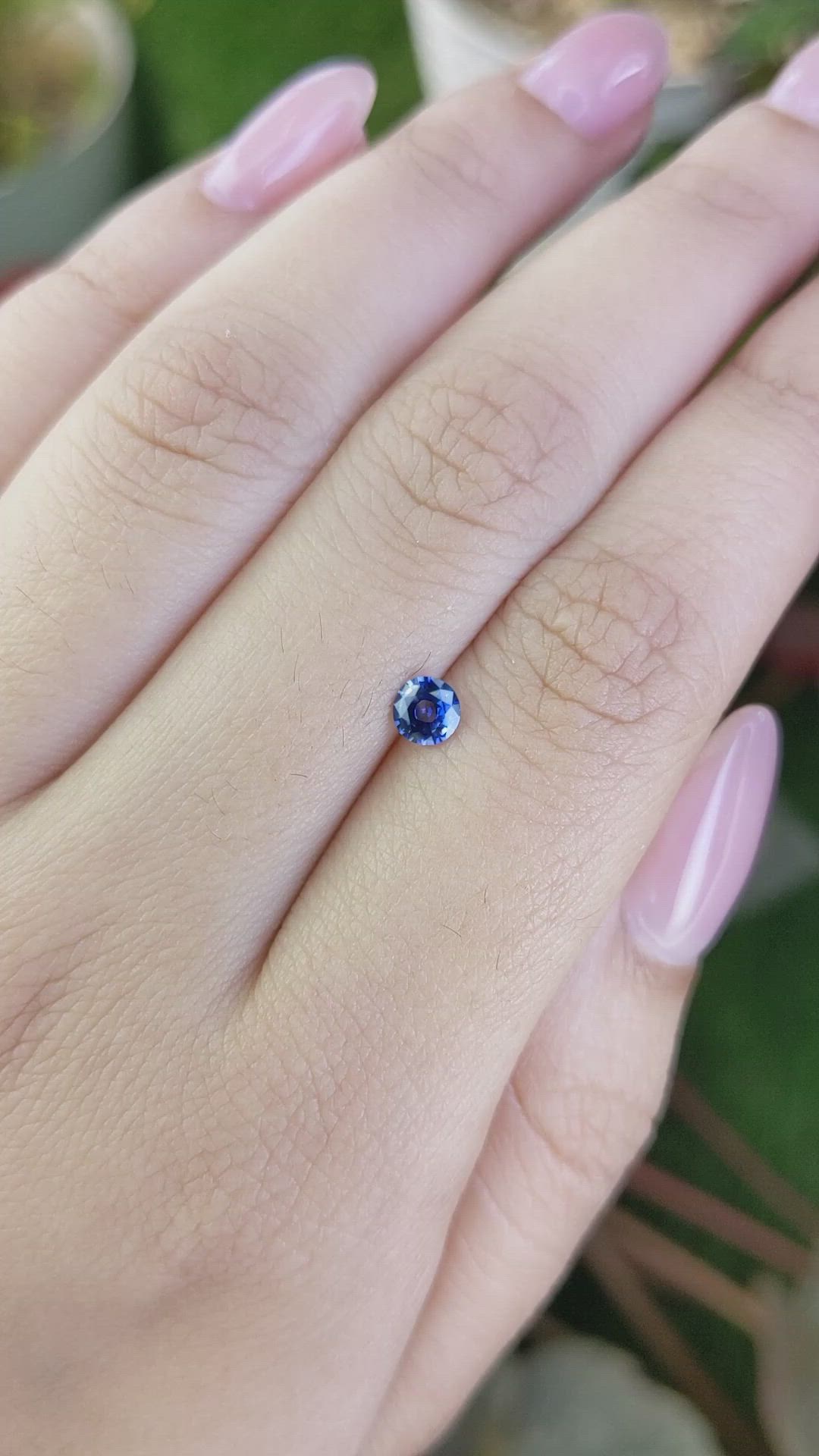 0.35 Ct. Blue Sapphire from Ceylon (Sri Lanka) Size Video