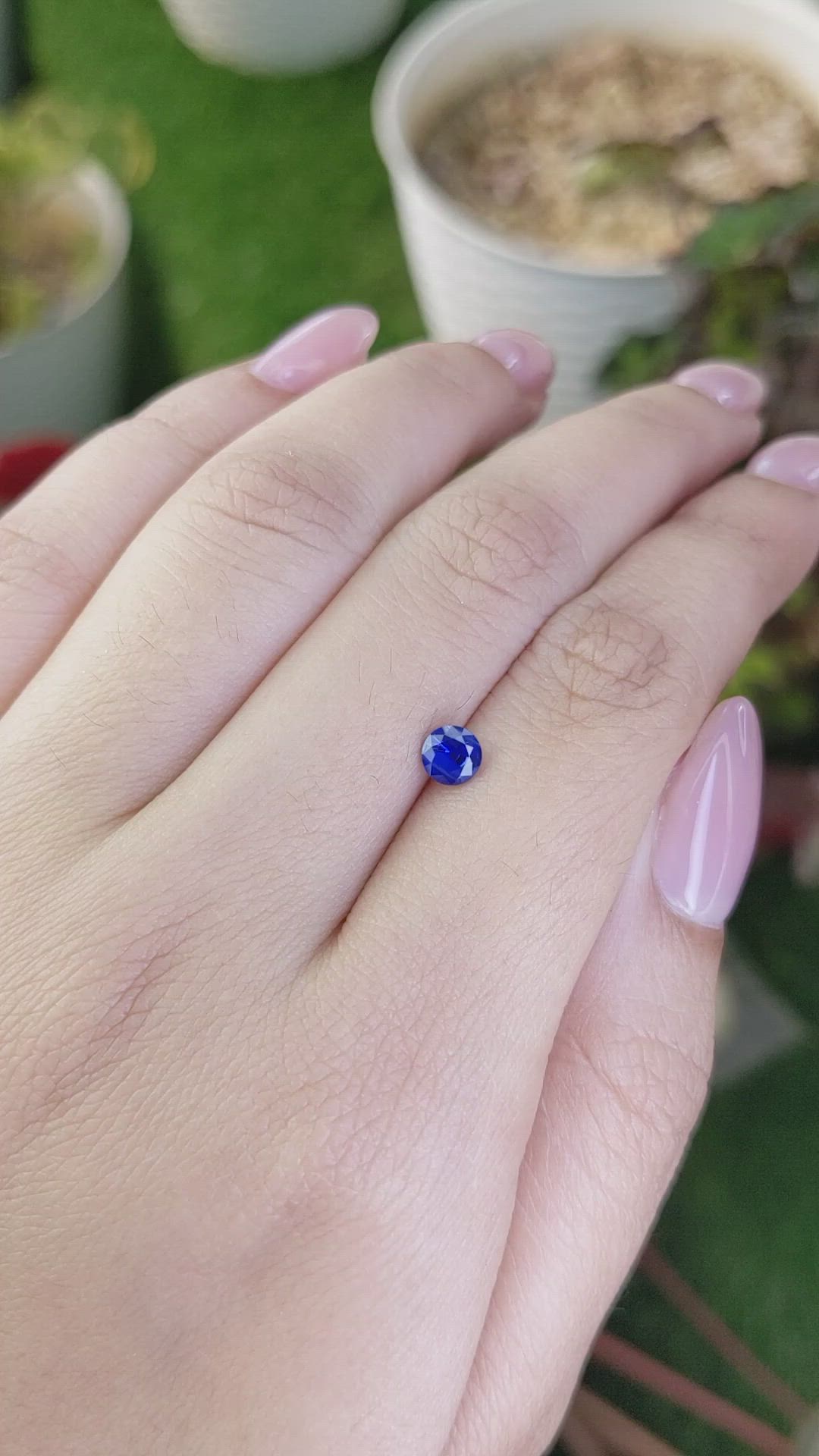 0.56 Ct. Blue Sapphire from Ceylon (Sri Lanka) Size Video