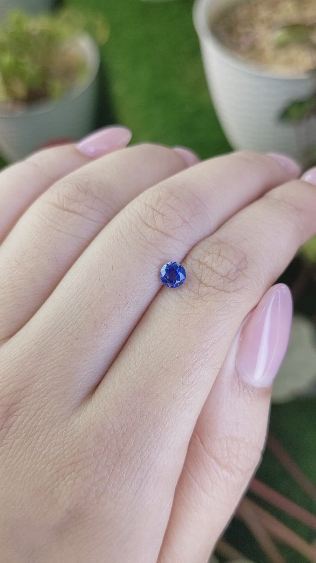 0.60 Ct. Blue Sapphire from Ceylon (Sri Lanka) Size Video
