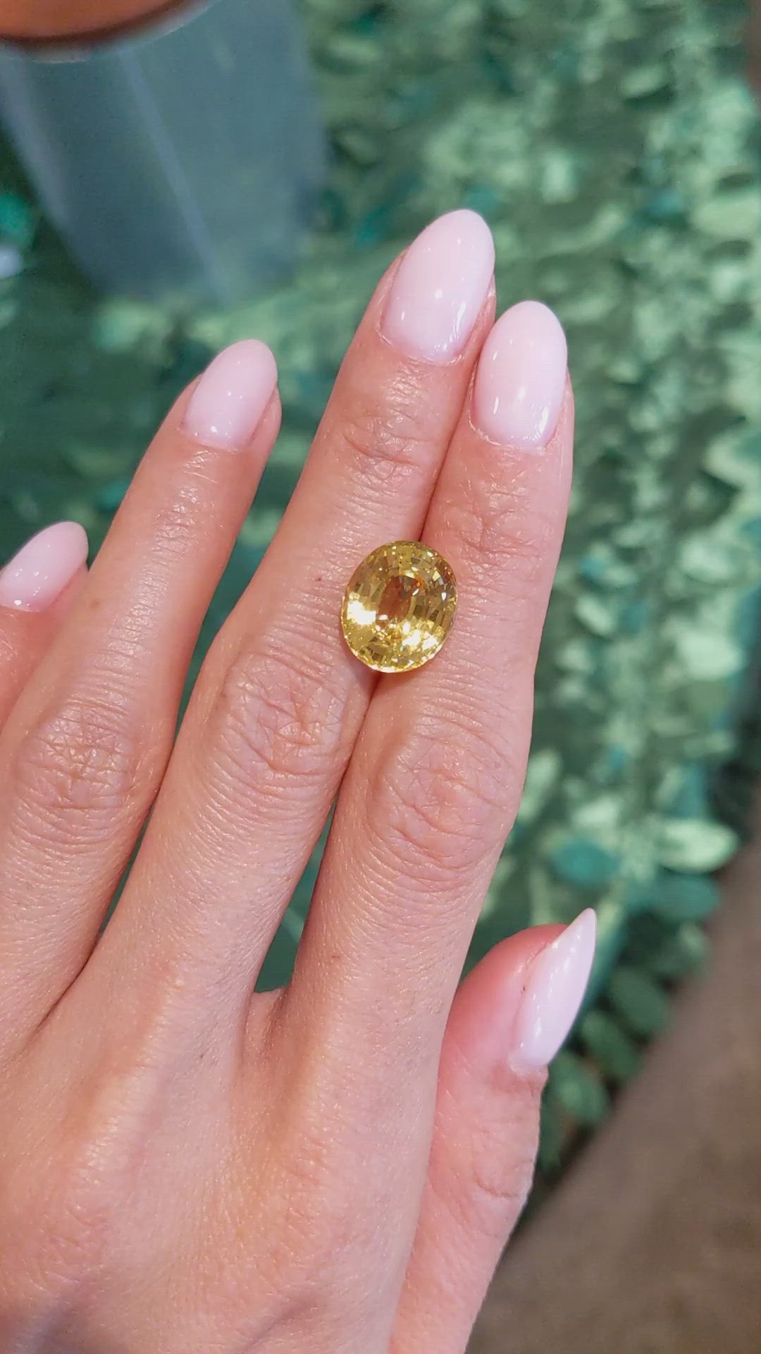 7.92 Ct. Yellow Sapphire from Ceylon (Sri Lanka) Size Video