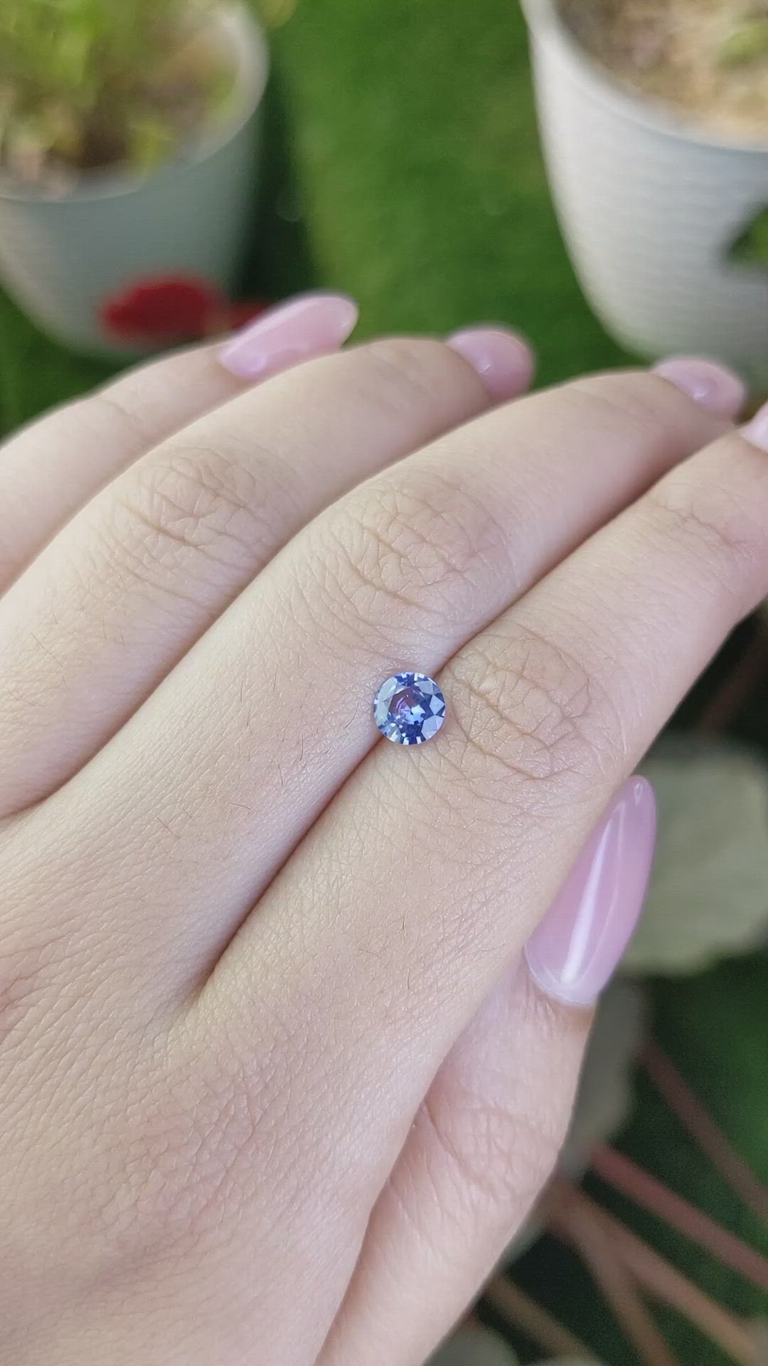 0.57 Ct. Blue Sapphire from Ceylon (Sri Lanka) Size Video