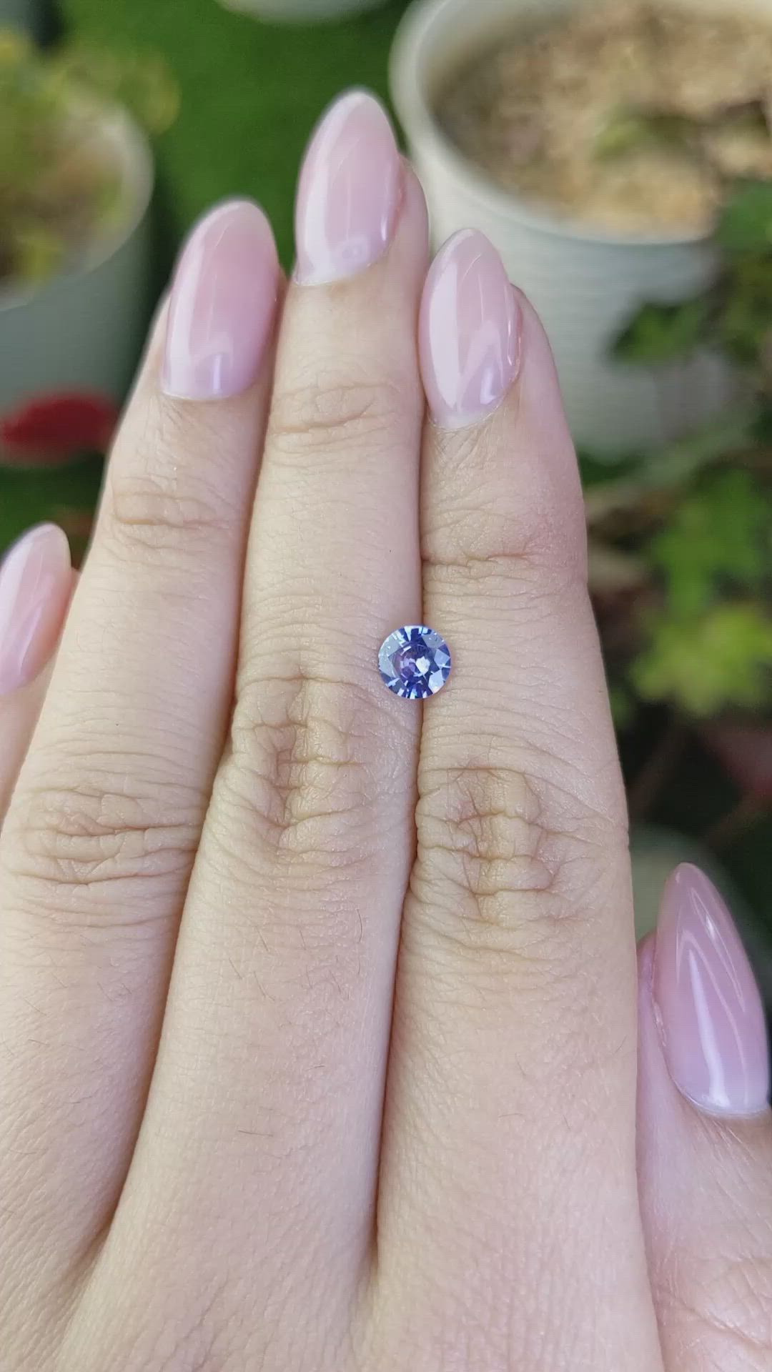 0.57 Ct. Blue Sapphire from Ceylon (Sri Lanka) Size Video