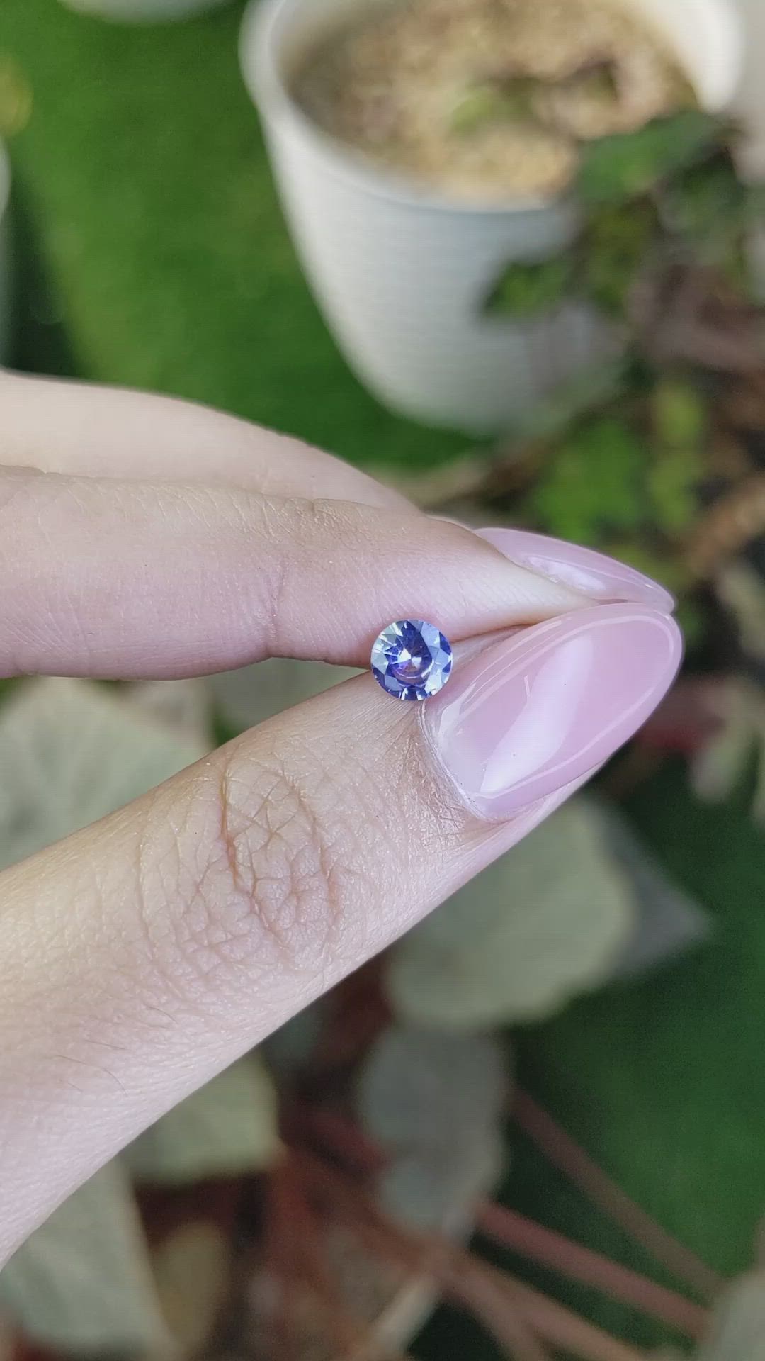 0.57 Ct. Blue Sapphire from Ceylon (Sri Lanka) Size Video