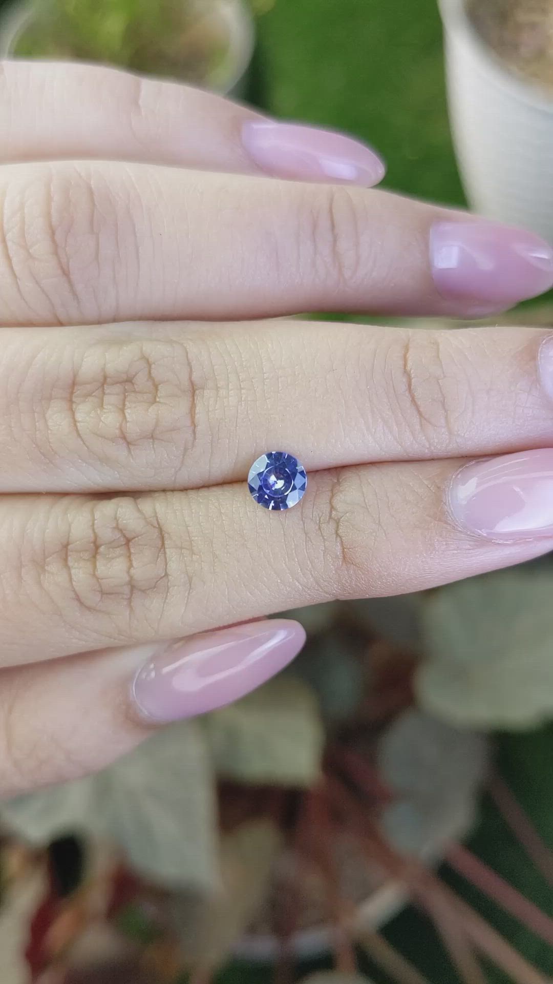 0.57 Ct. Blue Sapphire from Ceylon (Sri Lanka) Size Video