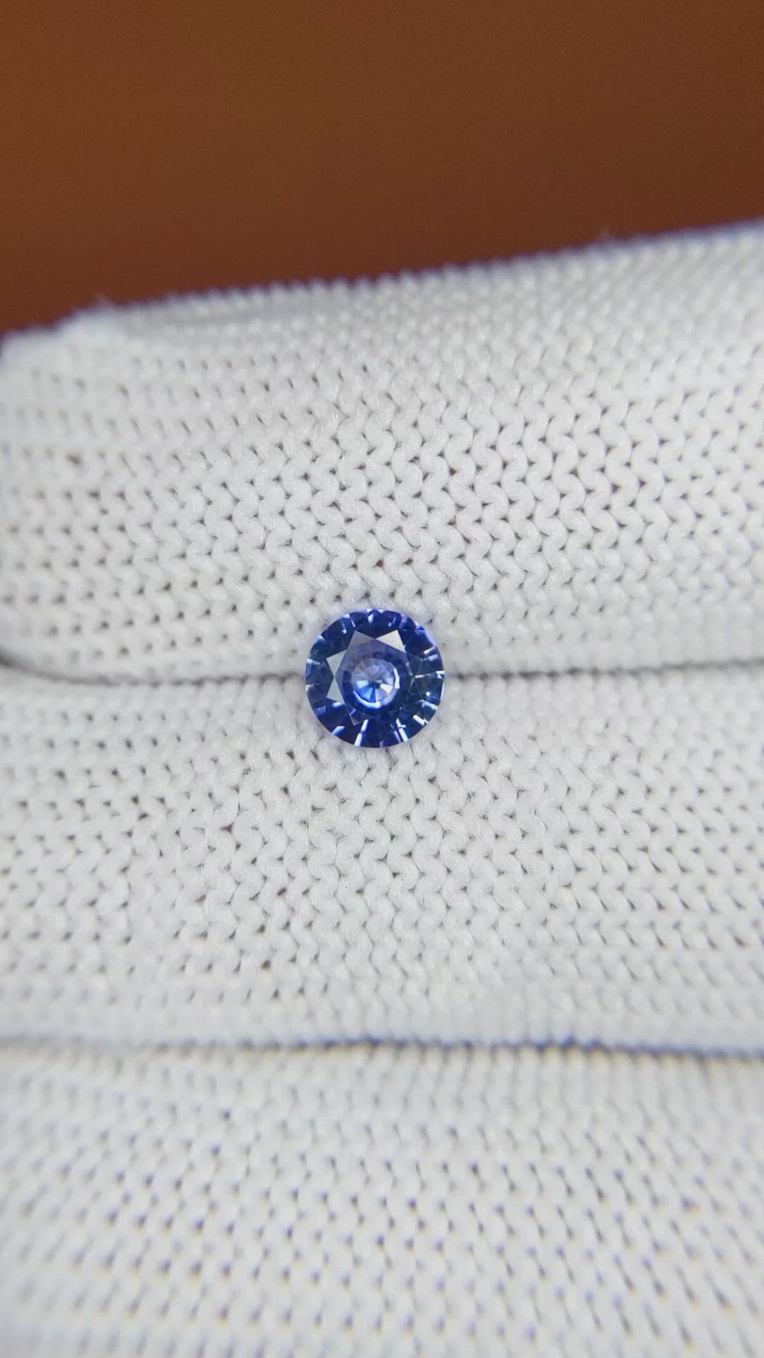 0.57 Ct. Blue Sapphire from Ceylon (Sri Lanka) Size Video