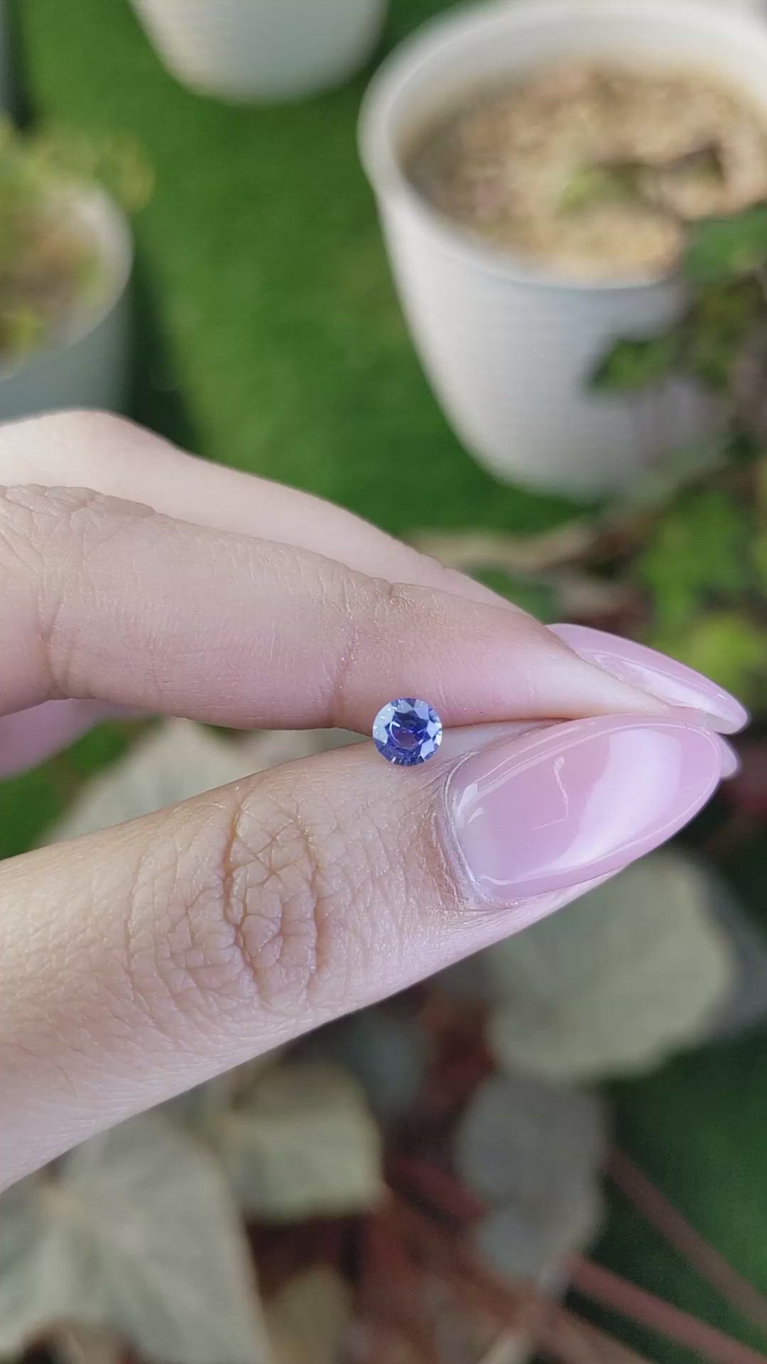 0.44 Ct. Blue Sapphire from Ceylon (Sri Lanka) Size Video