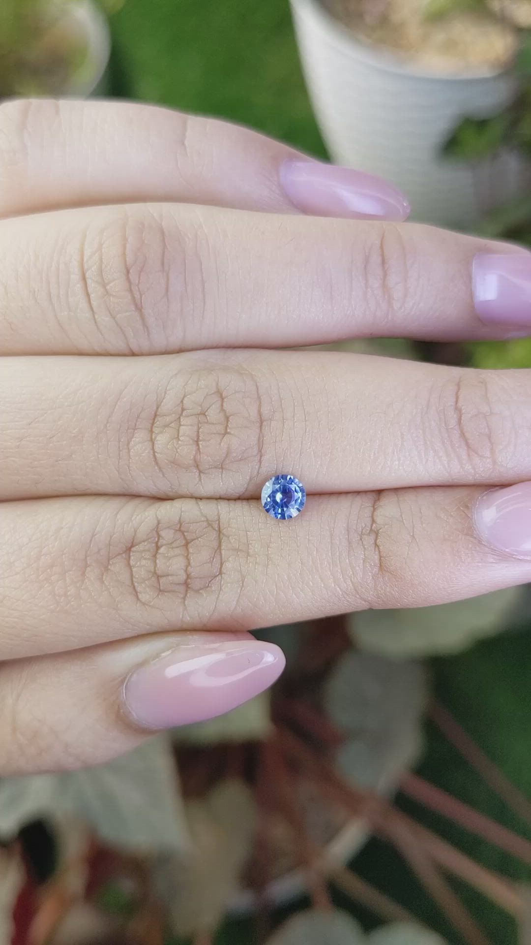 0.44 Ct. Blue Sapphire from Ceylon (Sri Lanka) Size Video