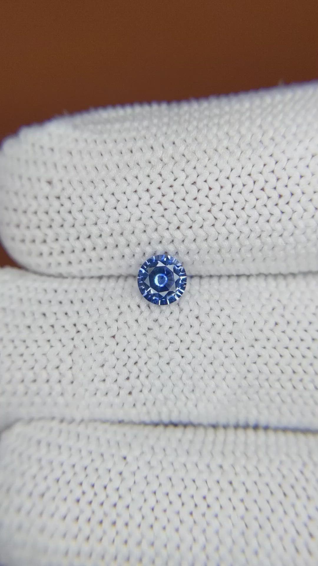 0.44 Ct. Blue Sapphire from Ceylon (Sri Lanka) Size Video