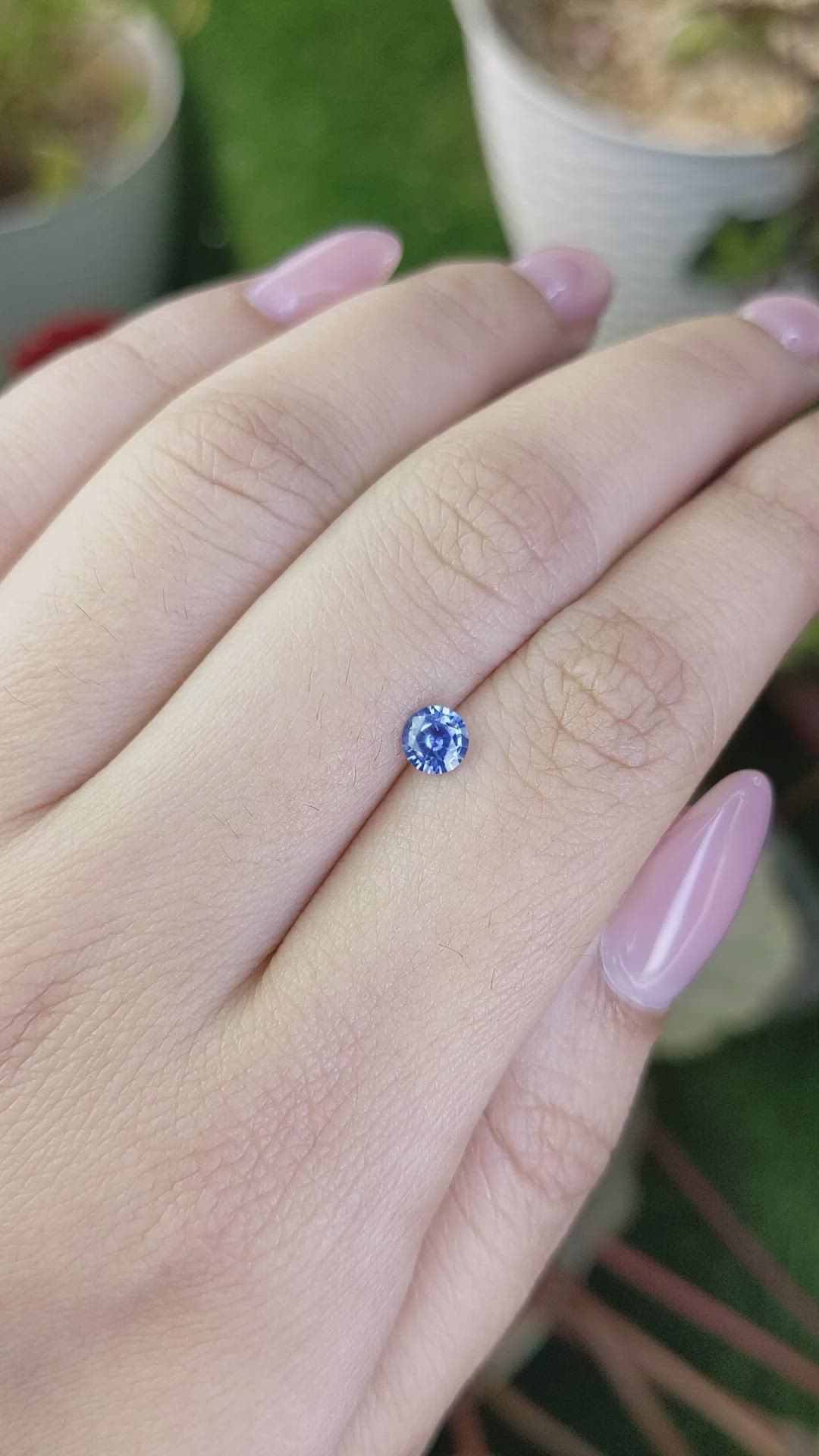 0.44 Ct. Blue Sapphire from Ceylon (Sri Lanka) Size Video
