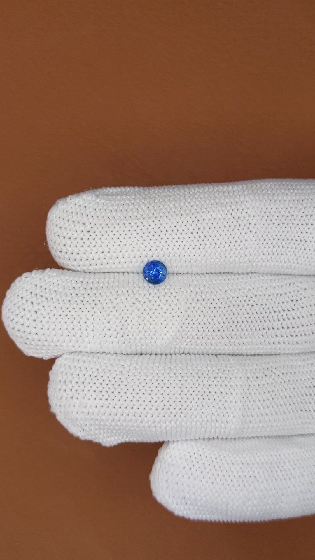 0.46 Ct. Blue Sapphire from Ceylon (Sri Lanka) Size Video