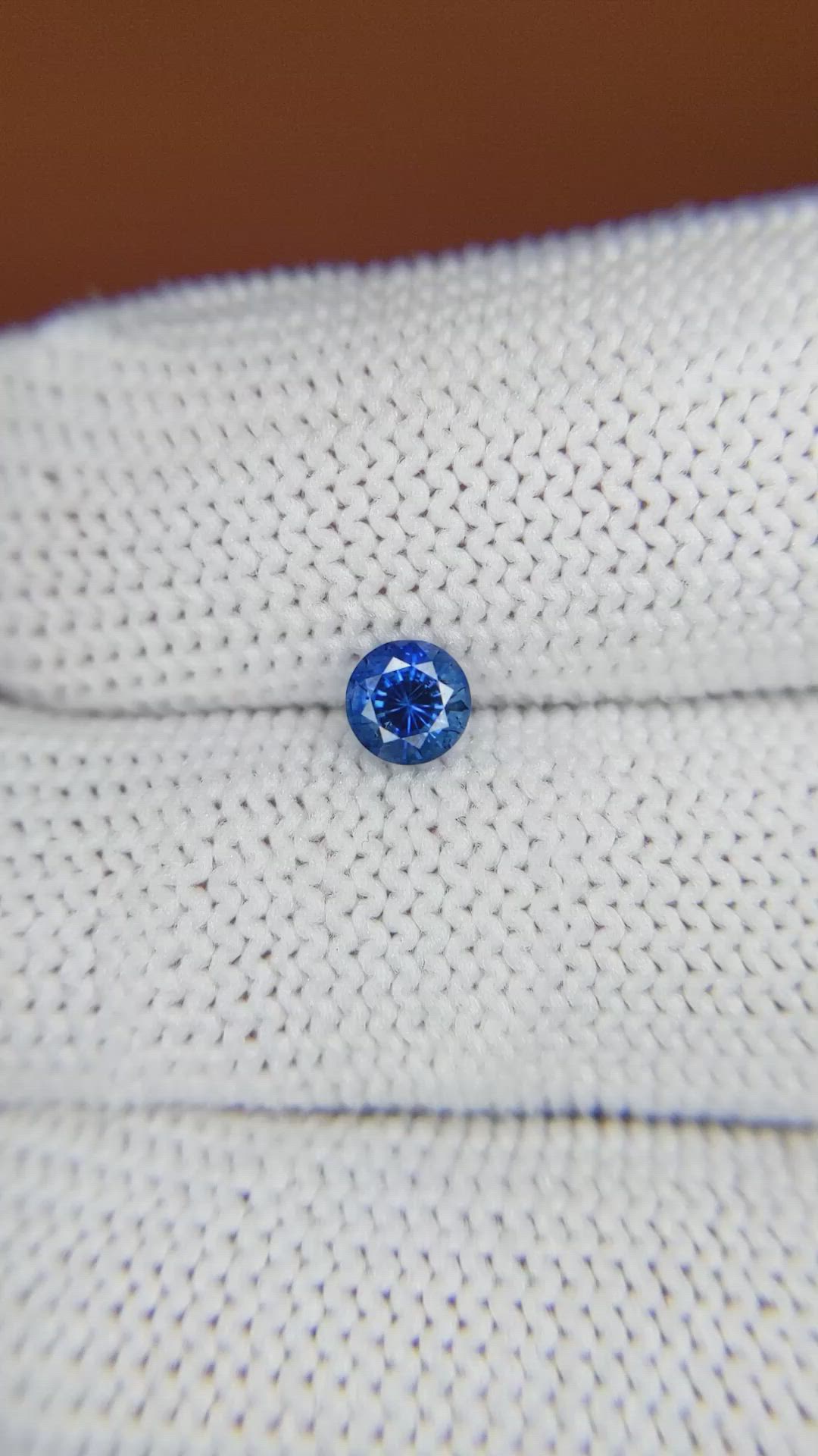 0.46 Ct. Blue Sapphire from Ceylon (Sri Lanka) Size Video