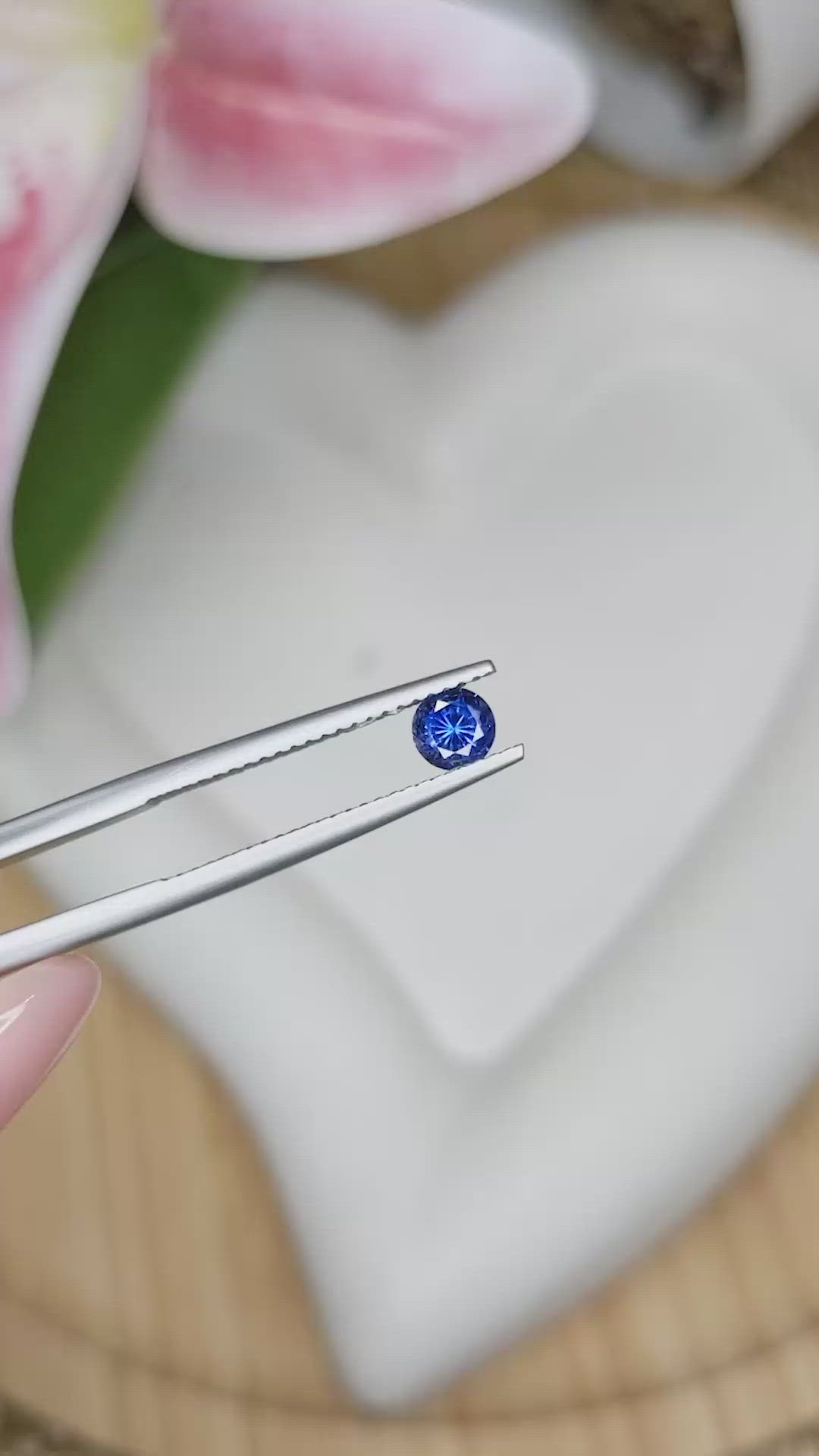 0.46 Ct. Blue Sapphire from Ceylon (Sri Lanka) Size Video