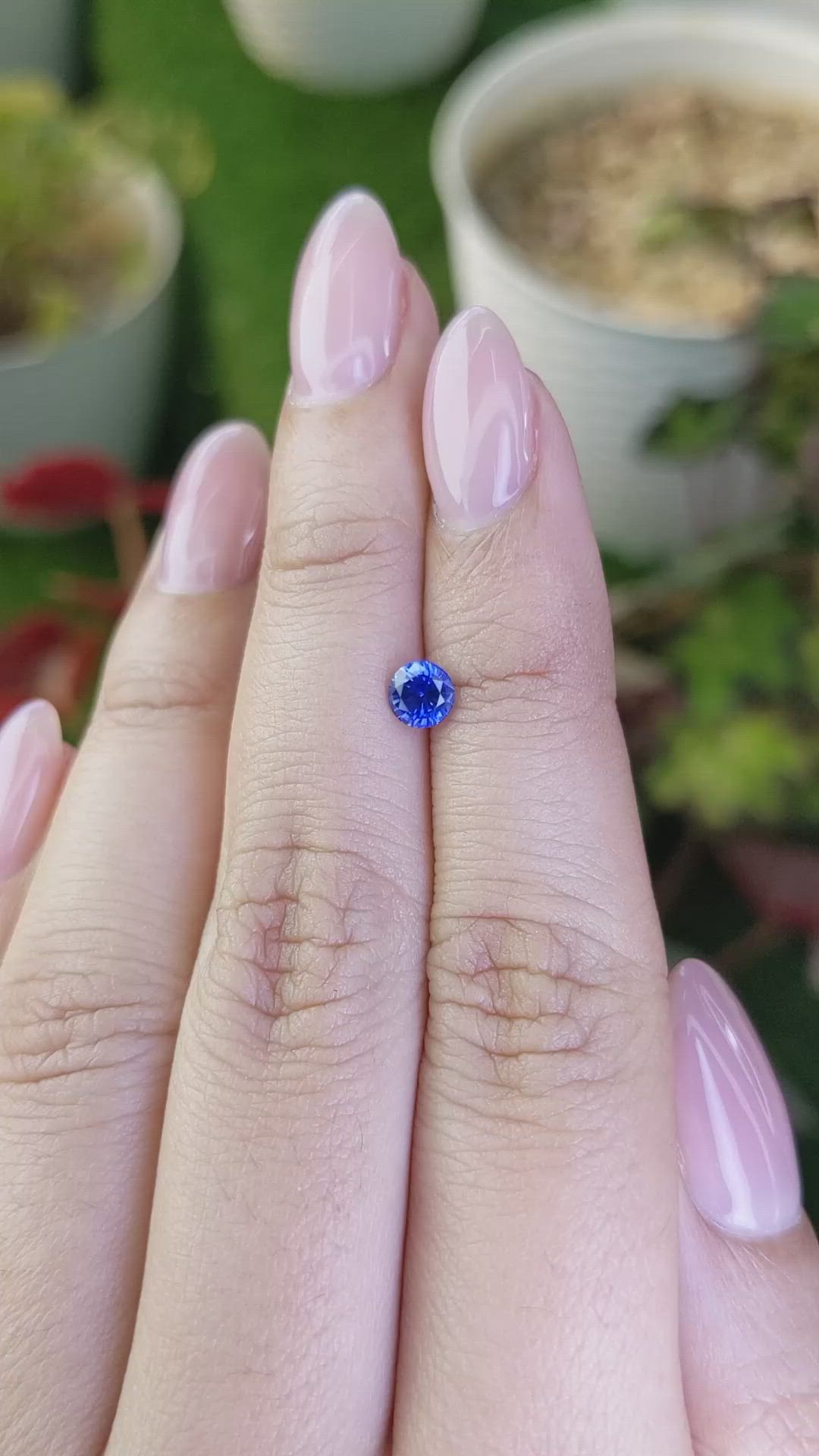 0.51 Ct. Blue Sapphire from Ceylon (Sri Lanka) Size Video