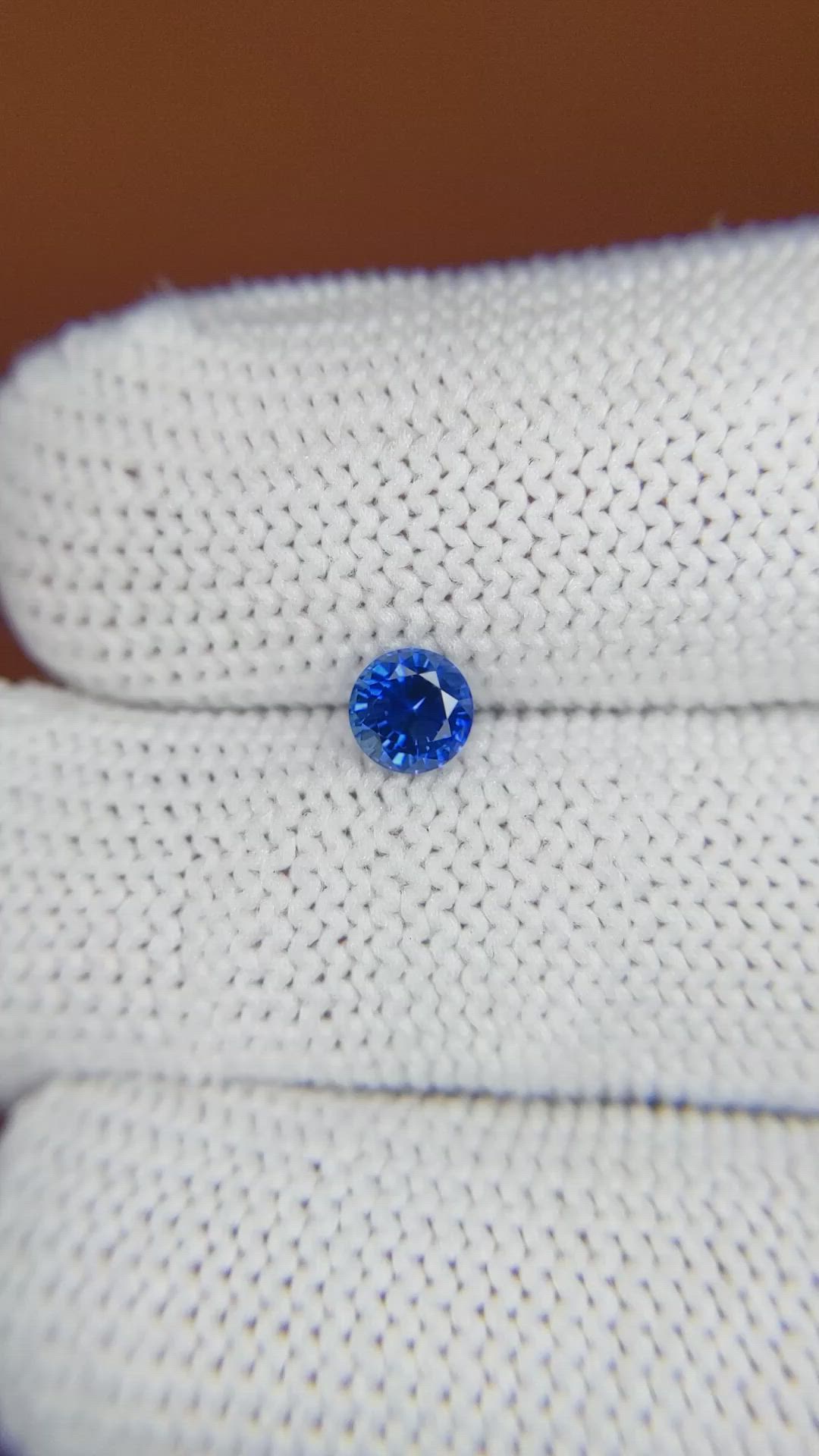 0.51 Ct. Blue Sapphire from Ceylon (Sri Lanka) Size Video