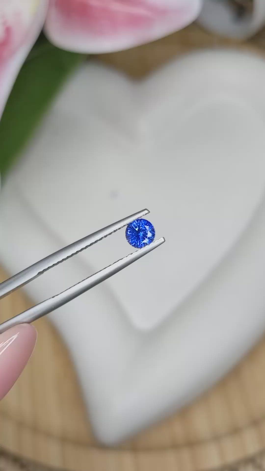 0.51 Ct. Blue Sapphire from Ceylon (Sri Lanka) Size Video