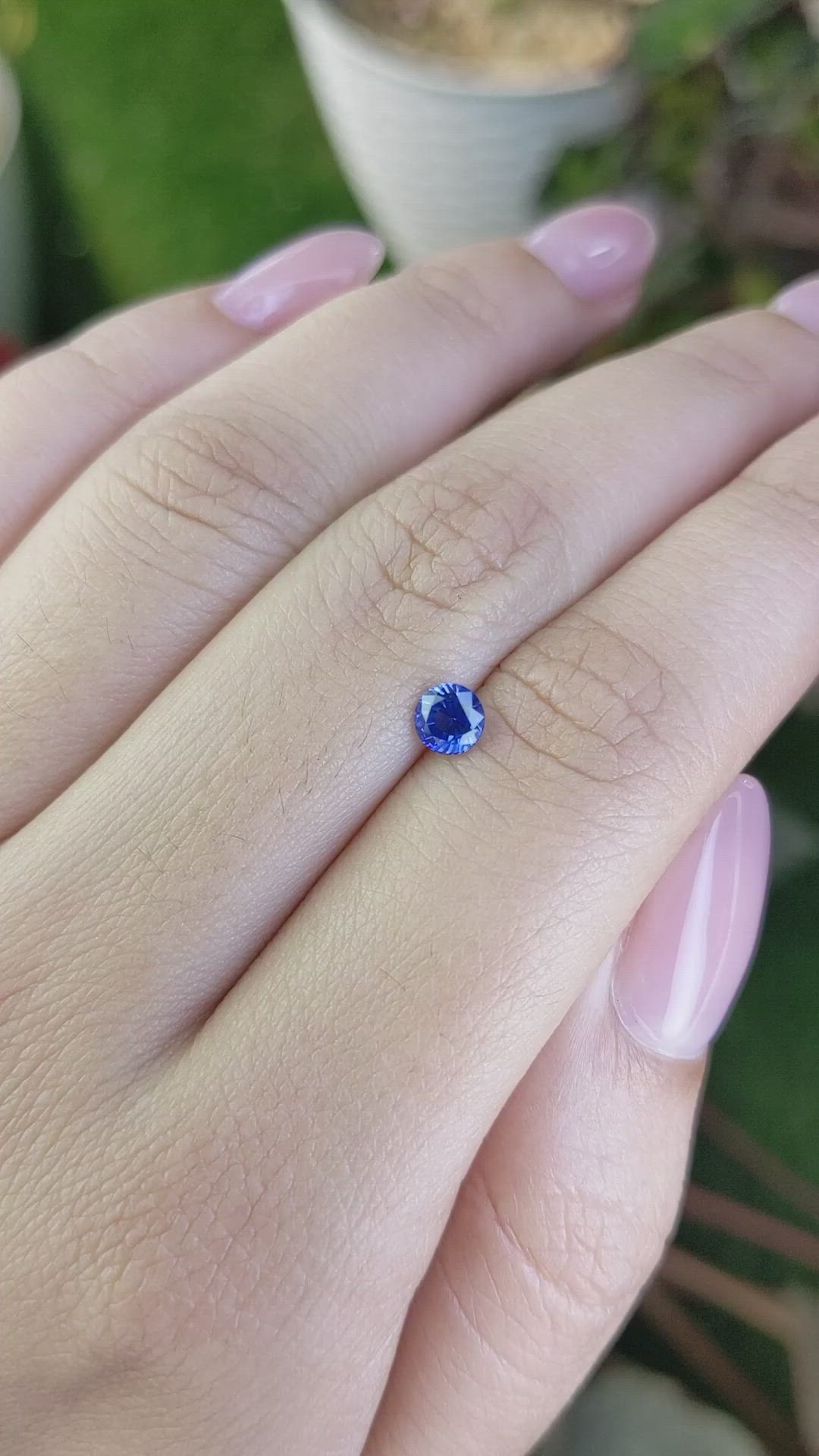0.51 Ct. Blue Sapphire from Ceylon (Sri Lanka) Size Video