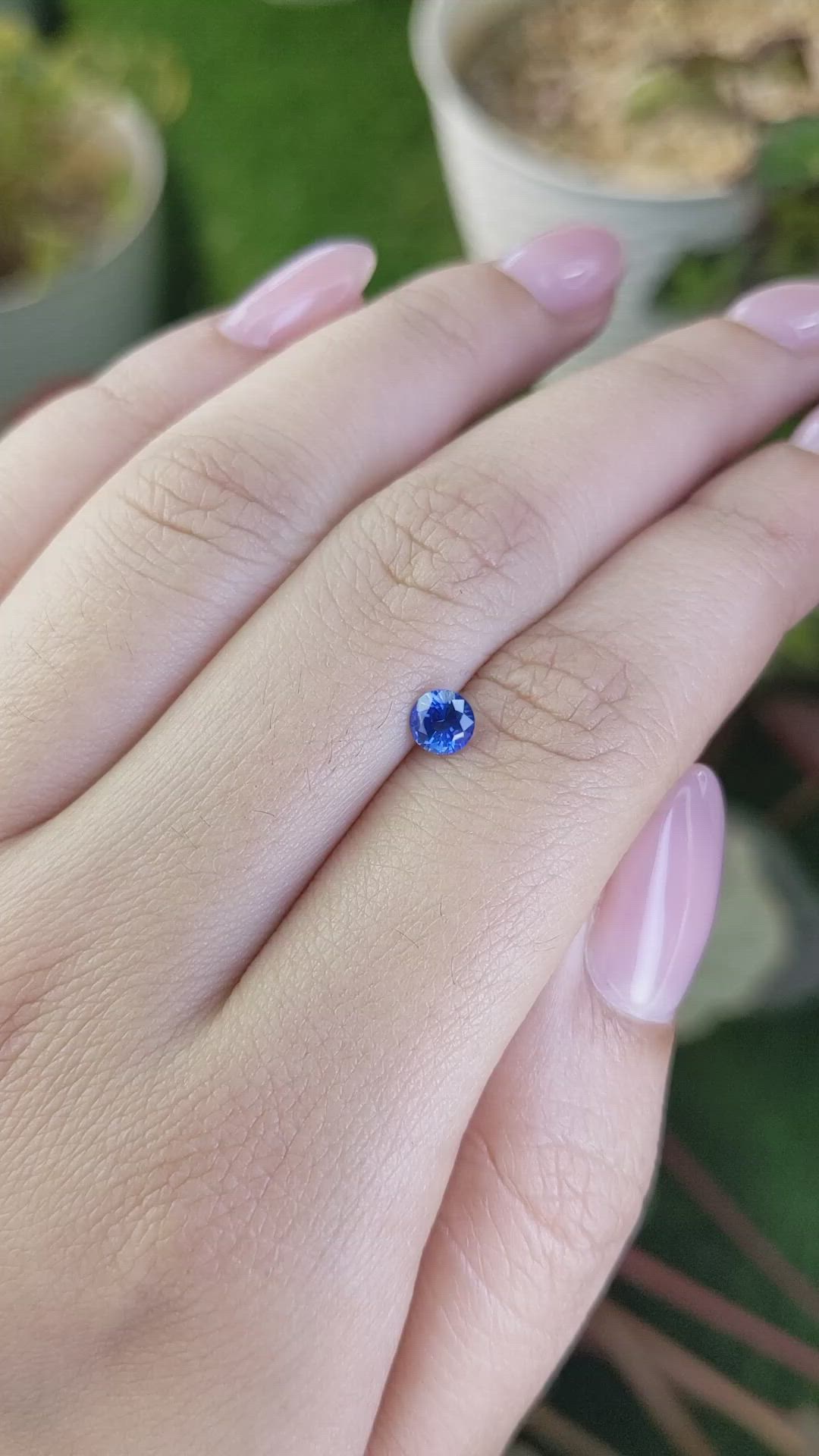0.50 Ct. Blue Sapphire from Ceylon (Sri Lanka) Size Video