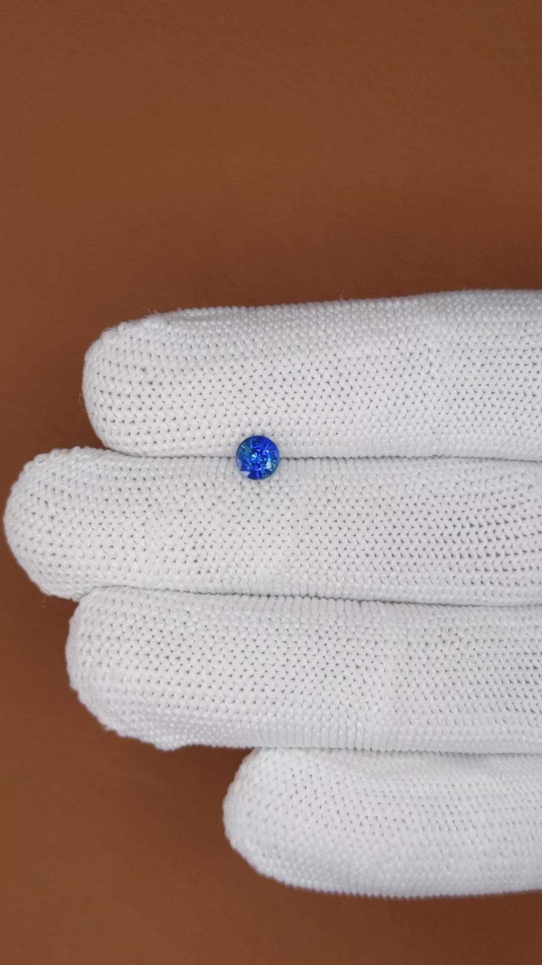 0.50 Ct. Blue Sapphire from Ceylon (Sri Lanka) Size Video