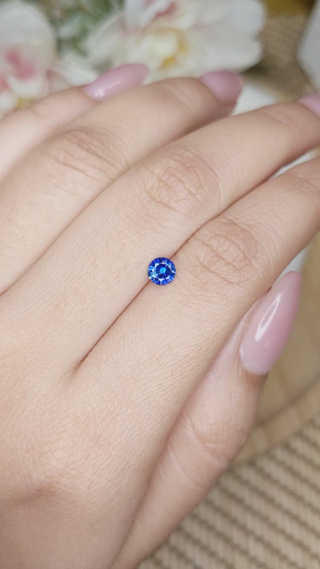 0.46 Ct. Blue Sapphire from Ceylon (Sri Lanka) Size Video