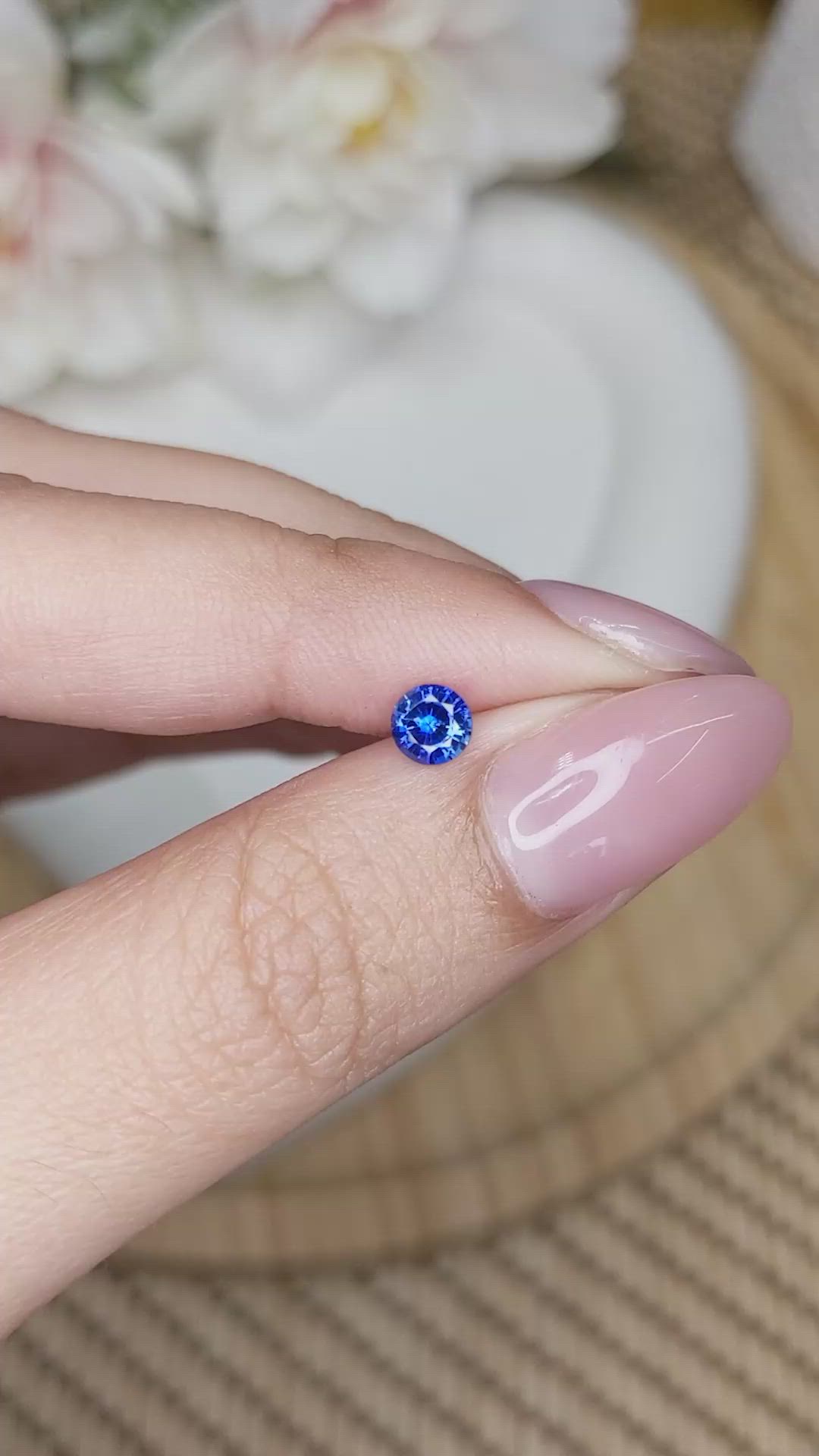 0.46 Ct. Blue Sapphire from Ceylon (Sri Lanka) Size Video