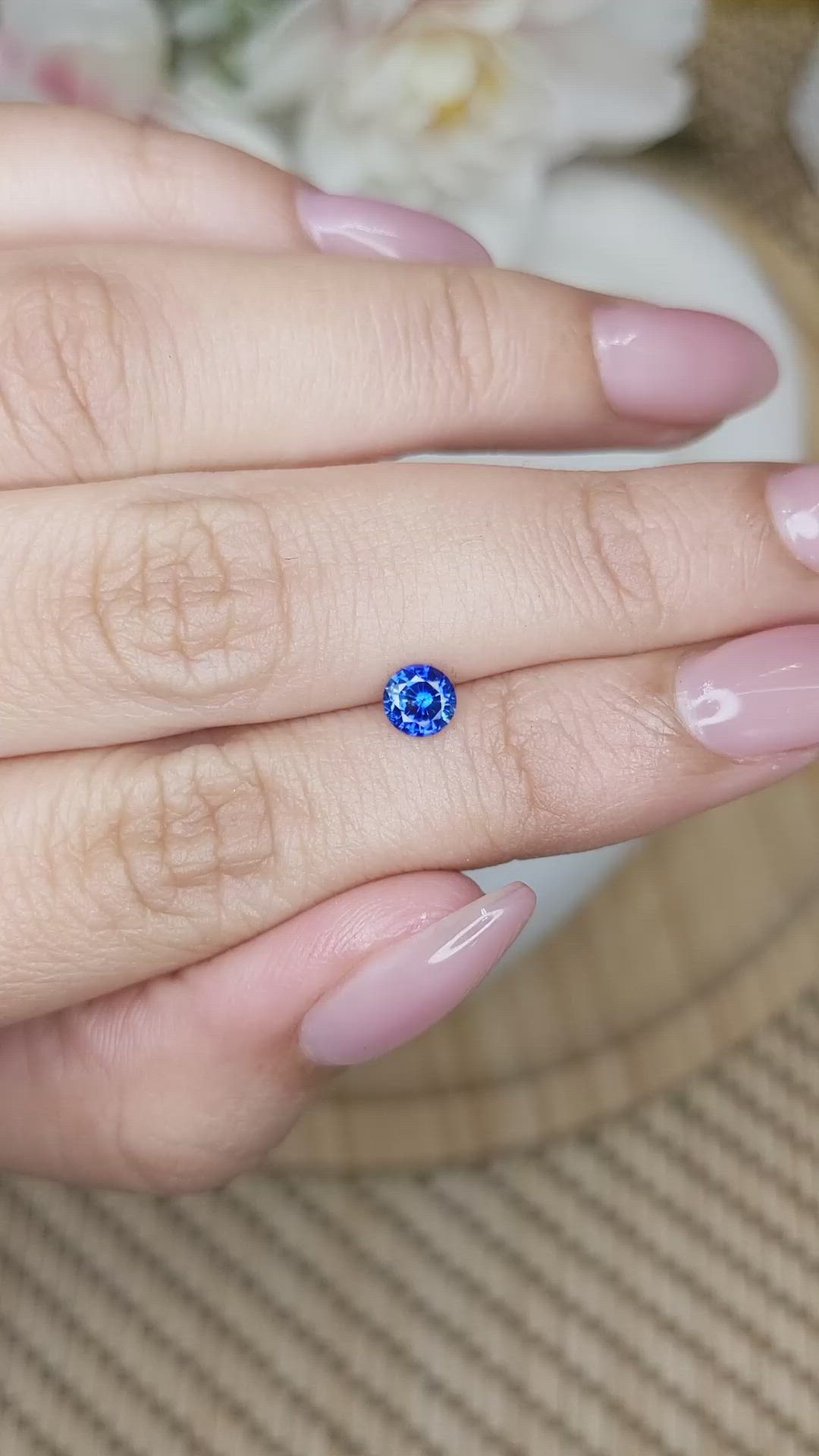 0.46 Ct. Blue Sapphire from Ceylon (Sri Lanka) Size Video