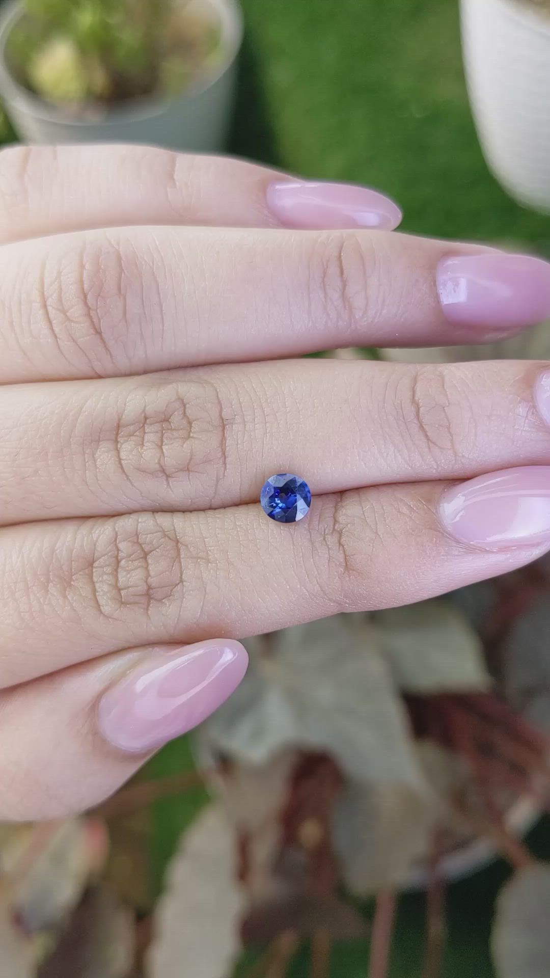 0.74 Ct. Blue Sapphire from Ceylon (Sri Lanka) Size Video