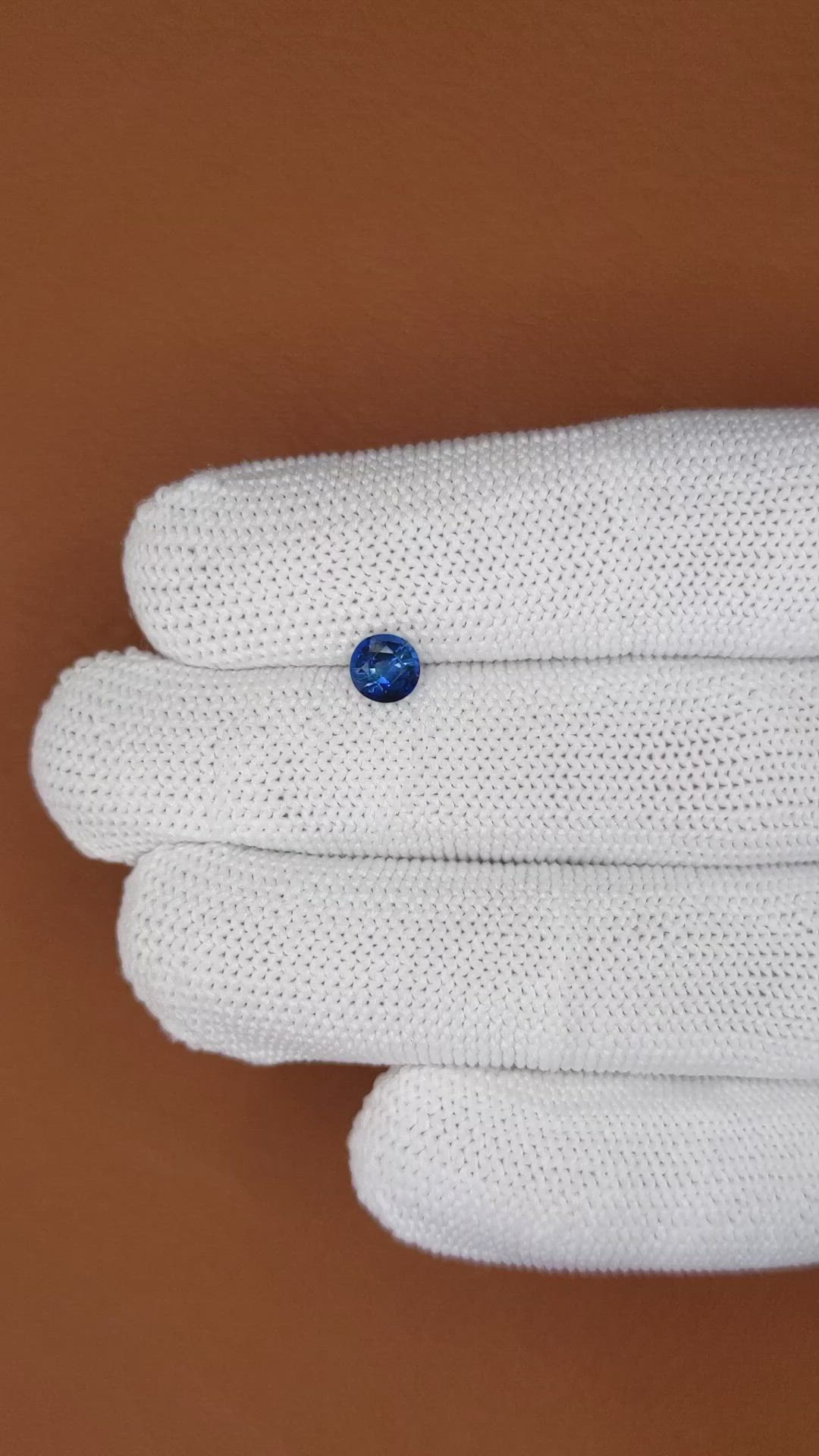 0.74 Ct. Blue Sapphire from Ceylon (Sri Lanka) Size Video