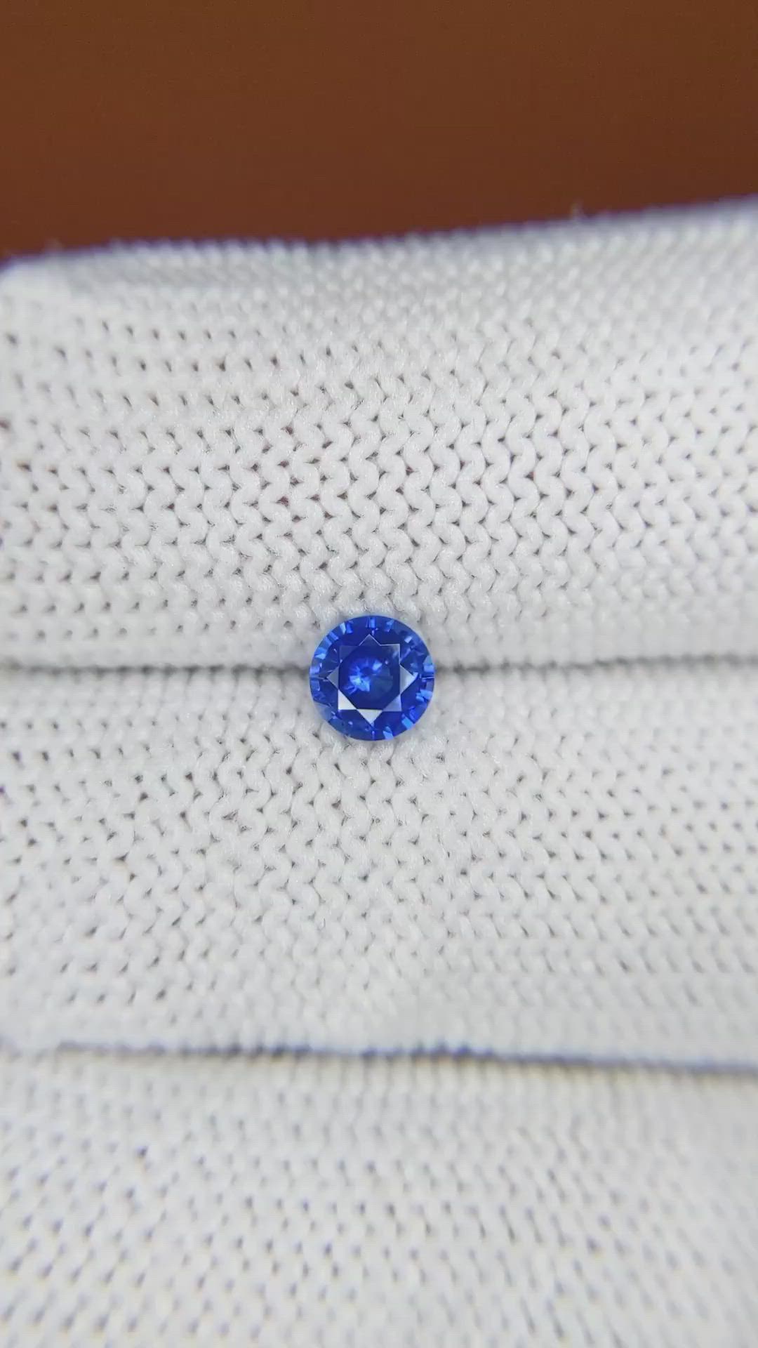0.49 Ct. Blue Sapphire from Ceylon (Sri Lanka) Size Video