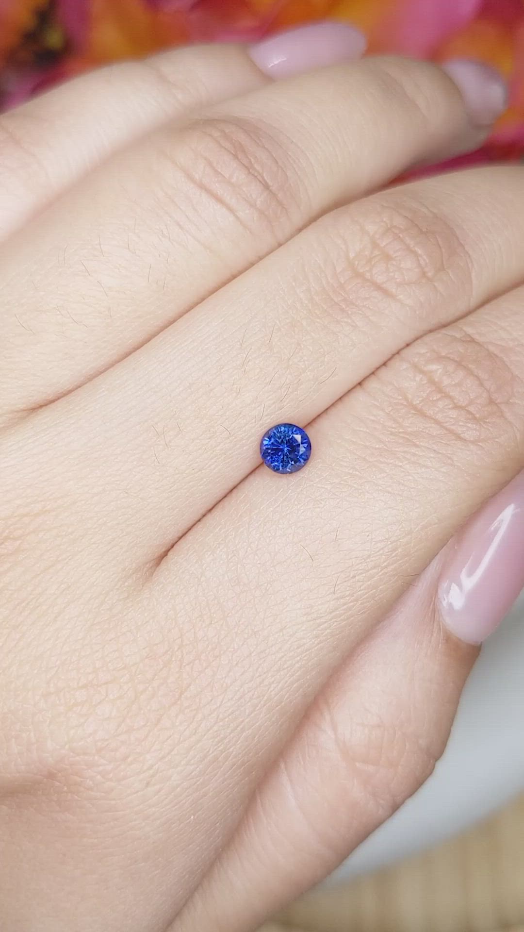 0.50 Ct. Blue Sapphire from Ceylon (Sri Lanka) Size Video