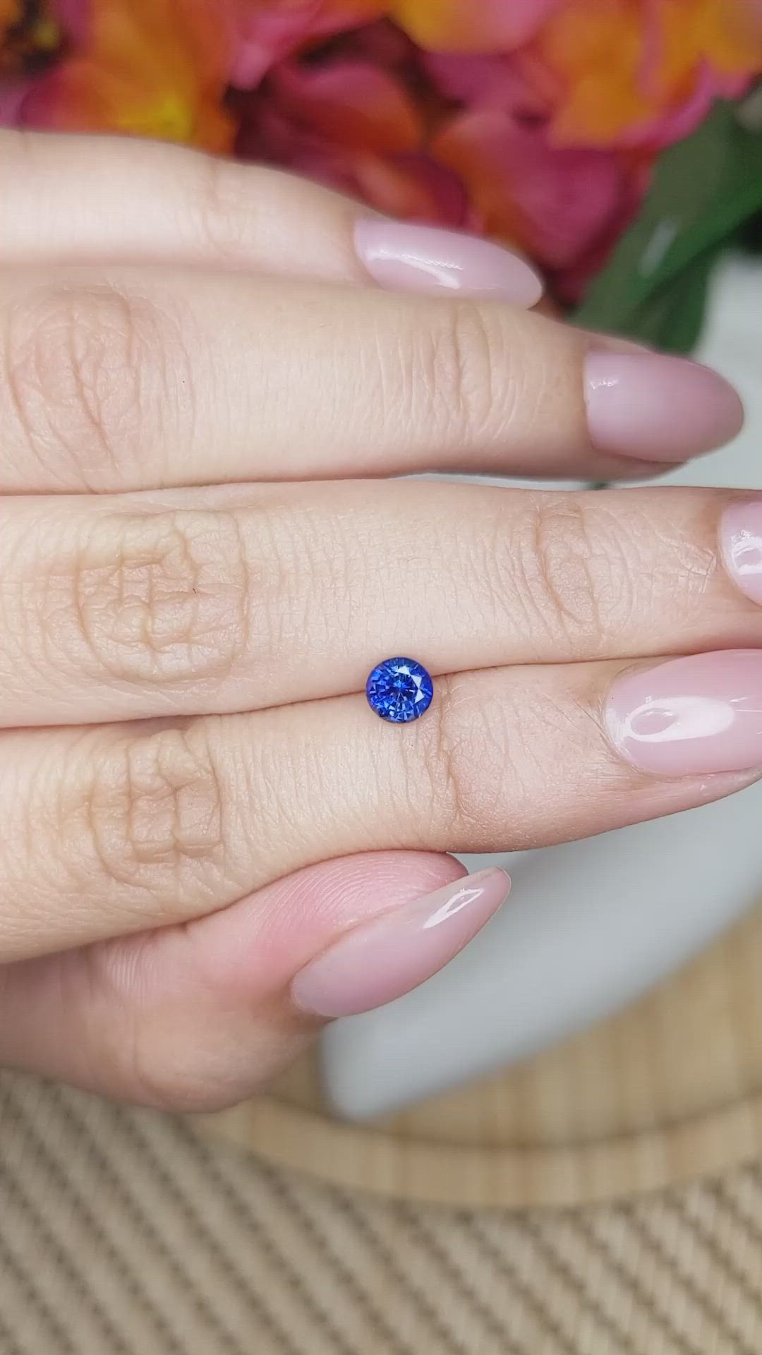 0.50 Ct. Blue Sapphire from Ceylon (Sri Lanka) Size Video