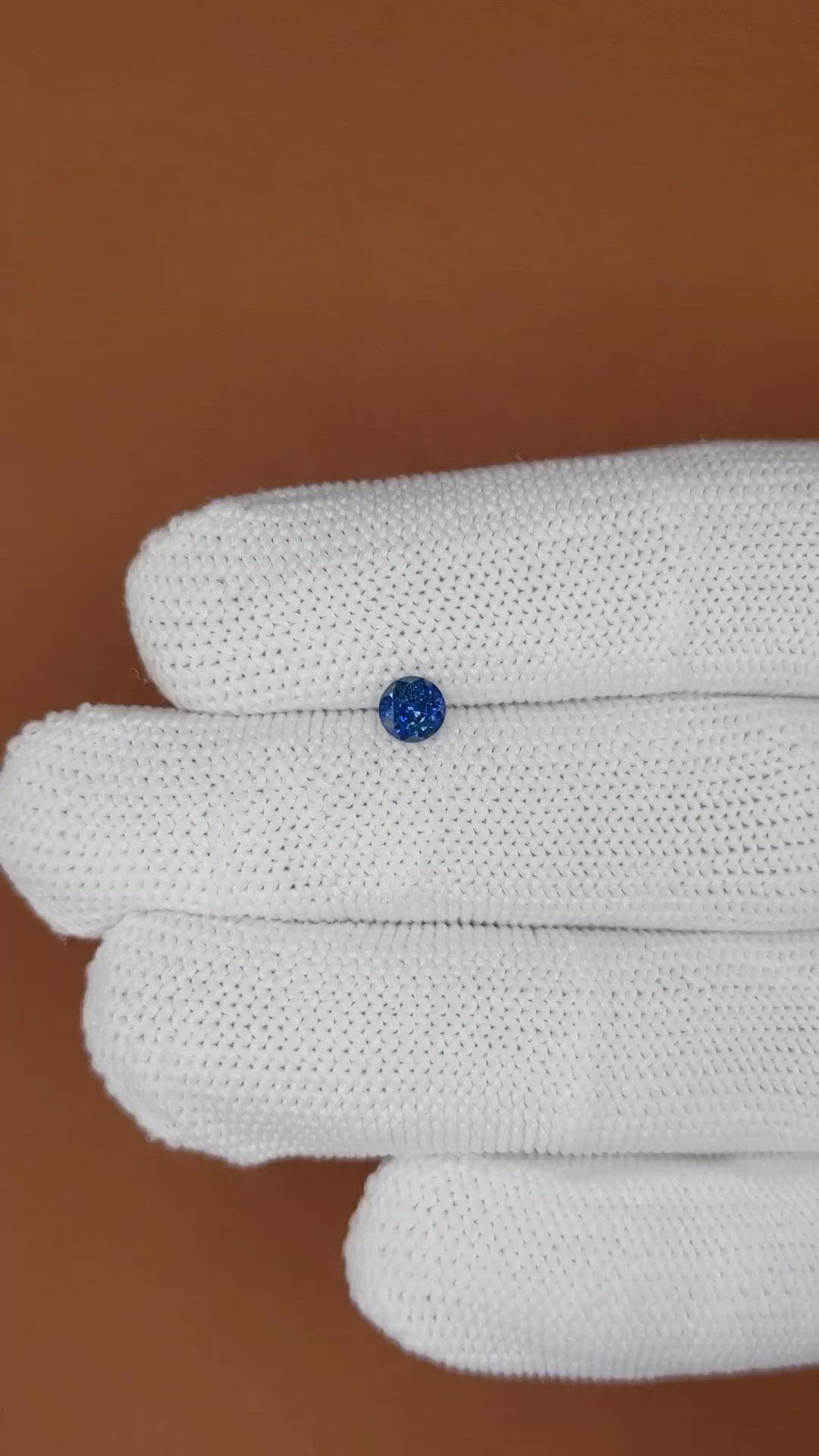 0.50 Ct. Blue Sapphire from Ceylon (Sri Lanka) Size Video