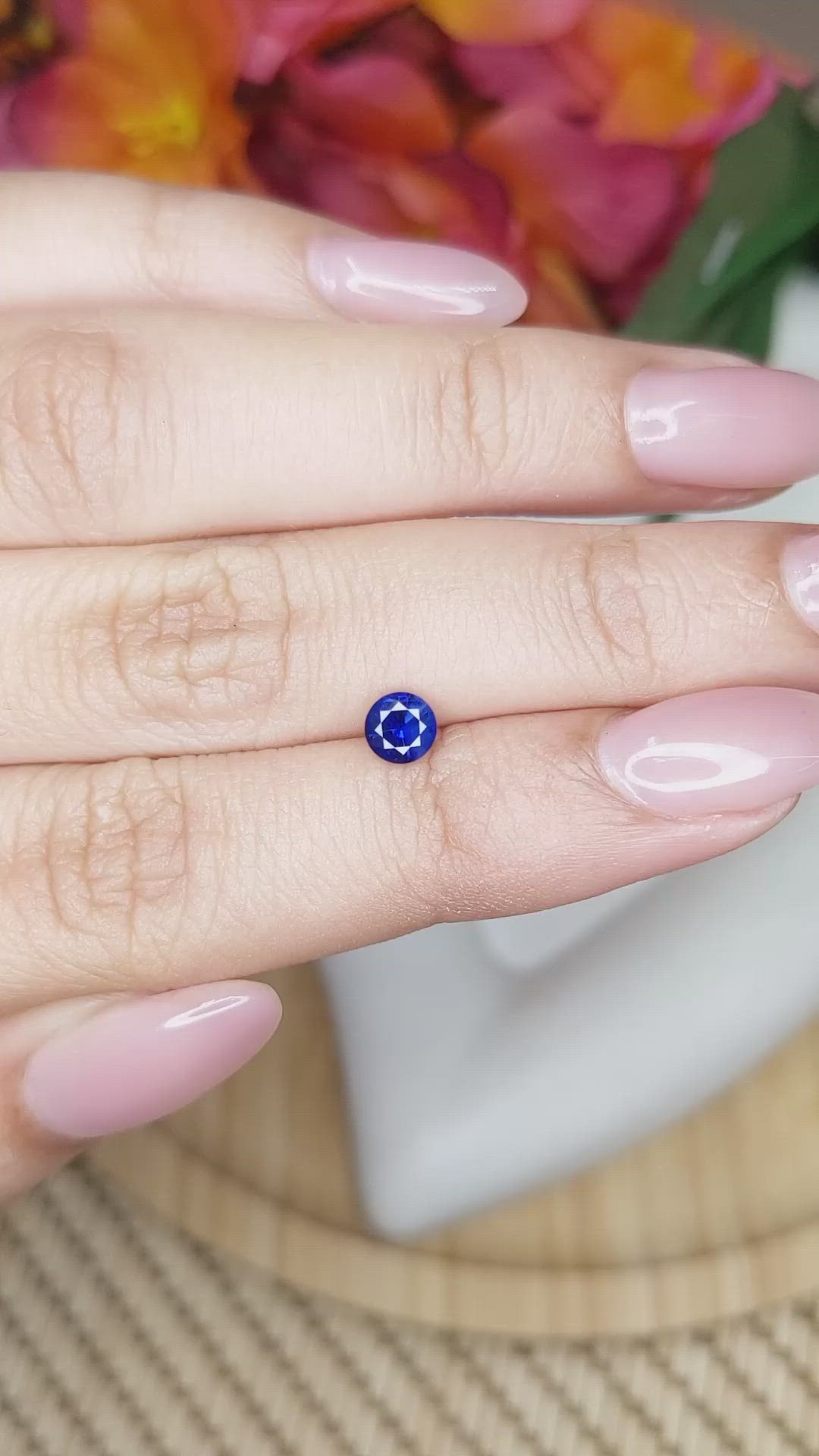 0.50 Ct. Blue Sapphire from Ceylon (Sri Lanka) Size Video
