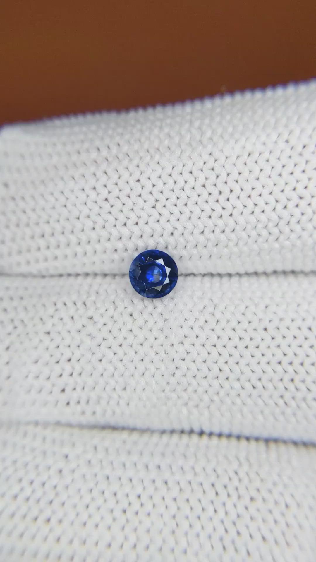 0.48 Ct. Blue Sapphire from Ceylon (Sri Lanka) Size Video