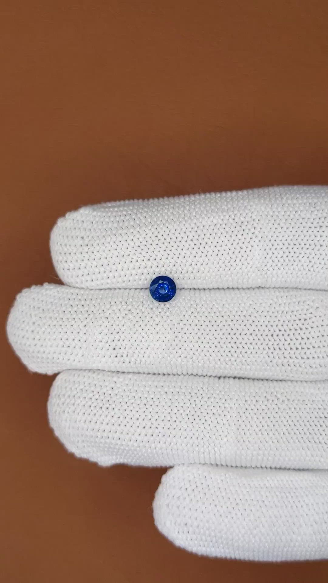 0.48 Ct. Blue Sapphire from Ceylon (Sri Lanka) Size Video